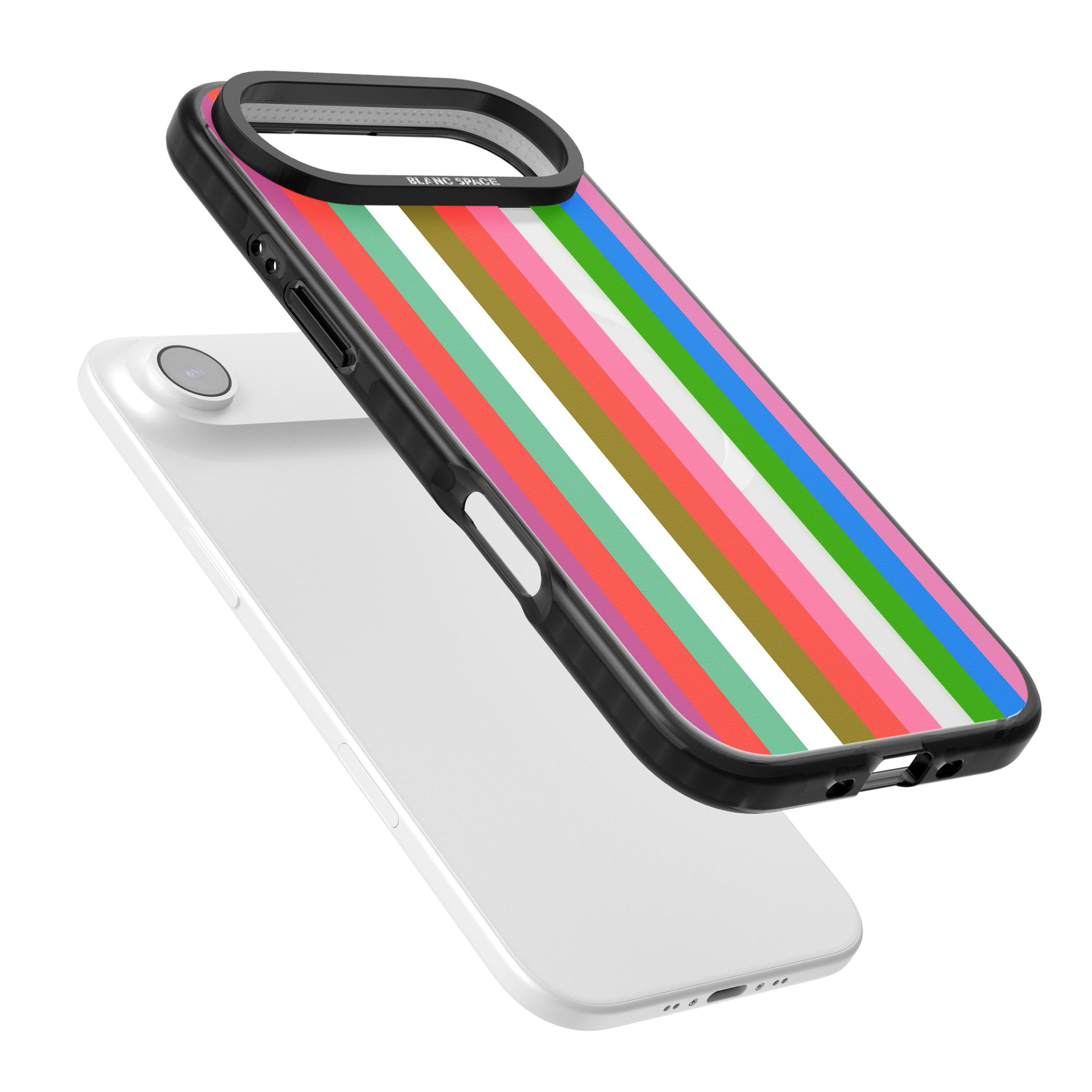 Vibrant Stripes iPhone 17 Air Impact Pro Black Phone Case Colours
