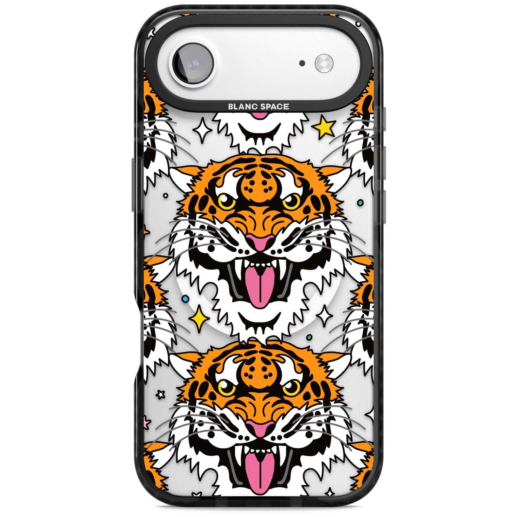 Fierce Jungle Tigers iPhone 17 Air Impact Pro Black Phone Case