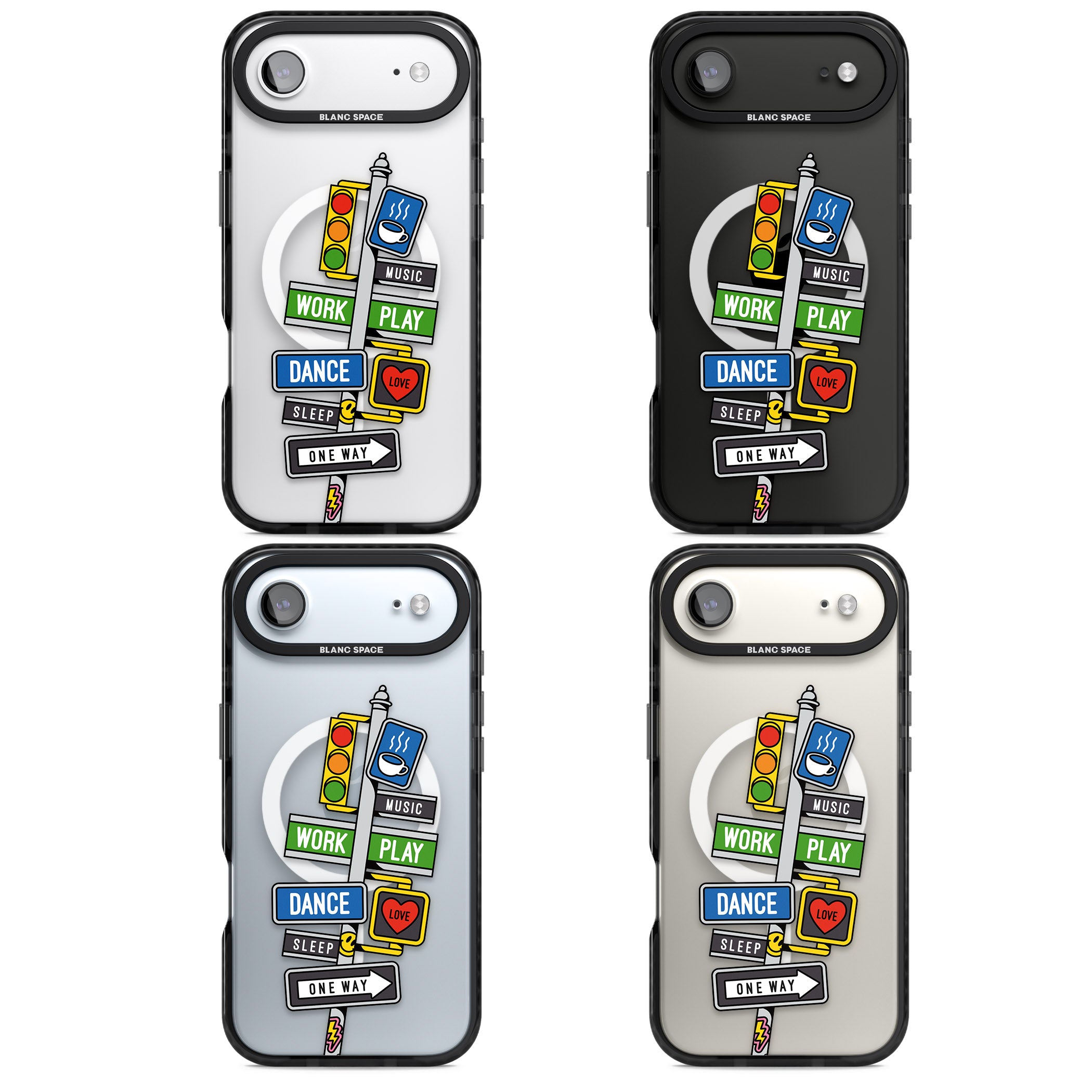 Mood Street Signs iPhone 17 Air Impact Pro Black Phone Case APT Impact Protection