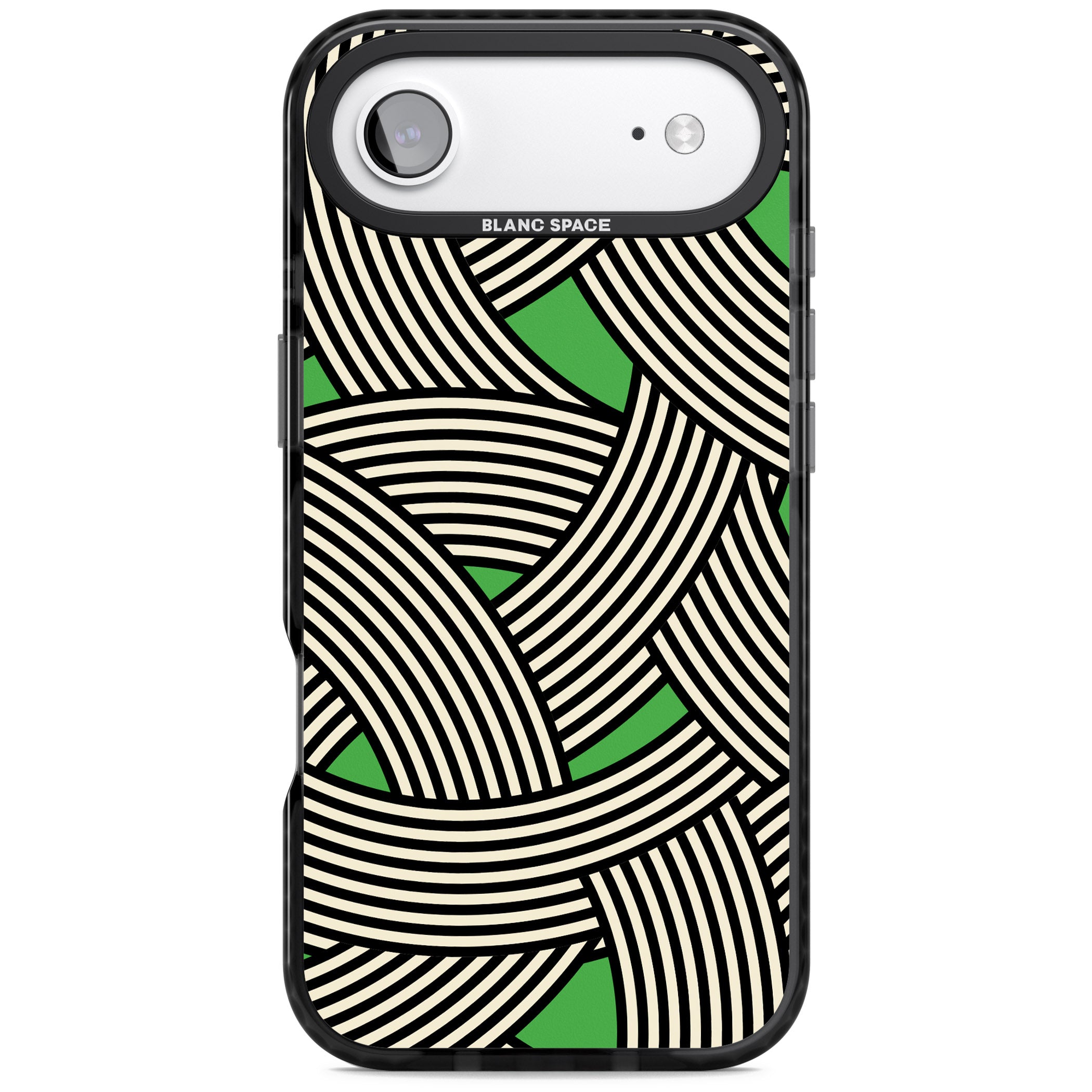 Green Optic Waves iPhone 17 Air Impact Pro Black Phone Case