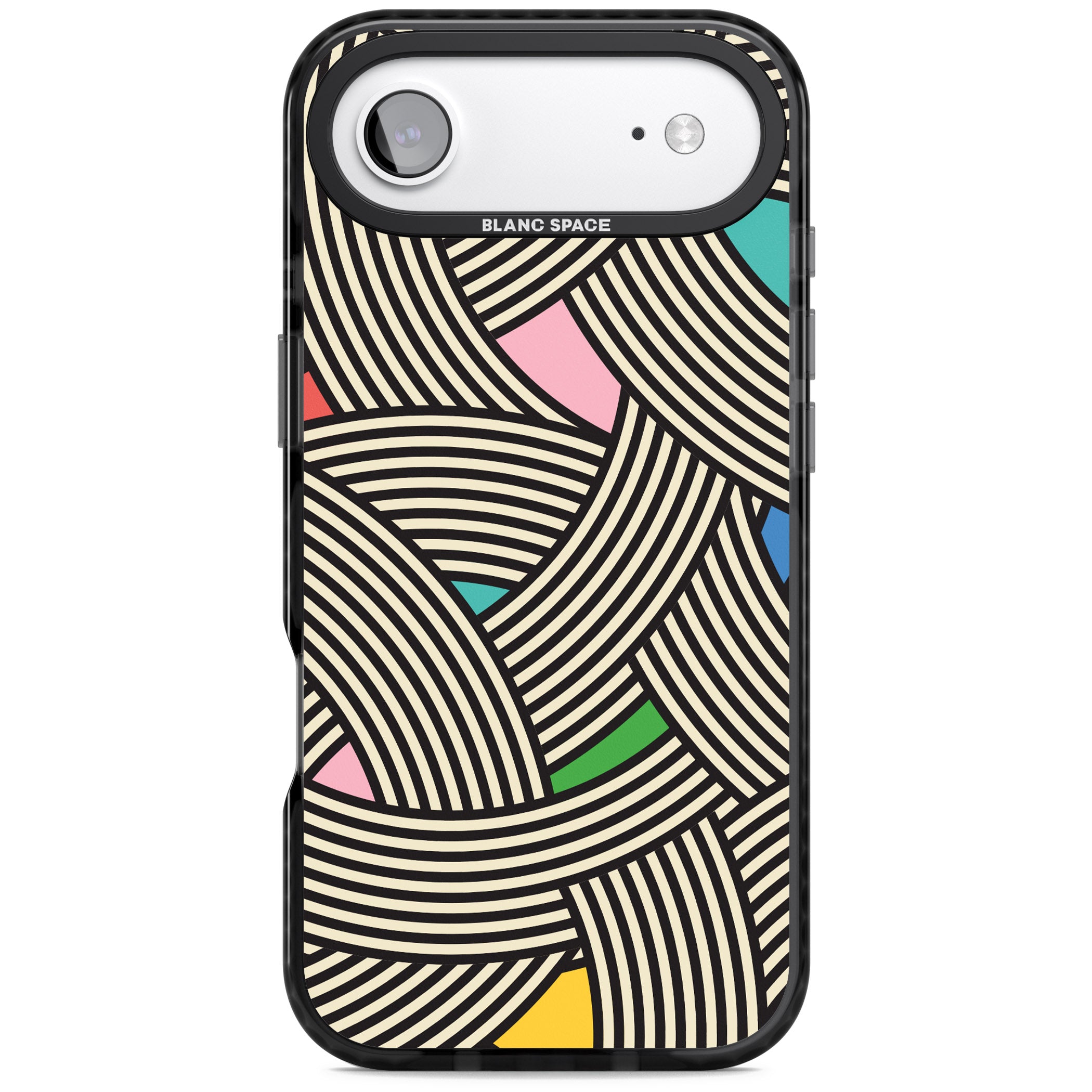 Multicolour Optic Waves iPhone 17 Air Impact Pro Black Phone Case
