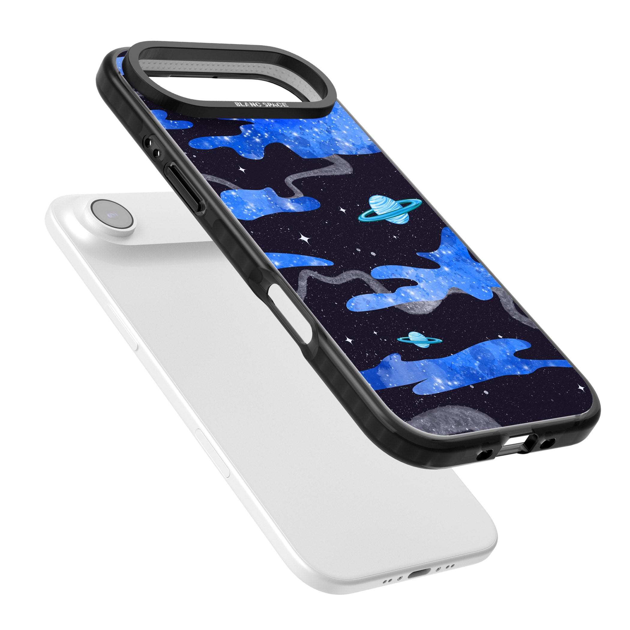 Blue Galaxy iPhone 17 Air Impact Pro Black Phone Case Colours