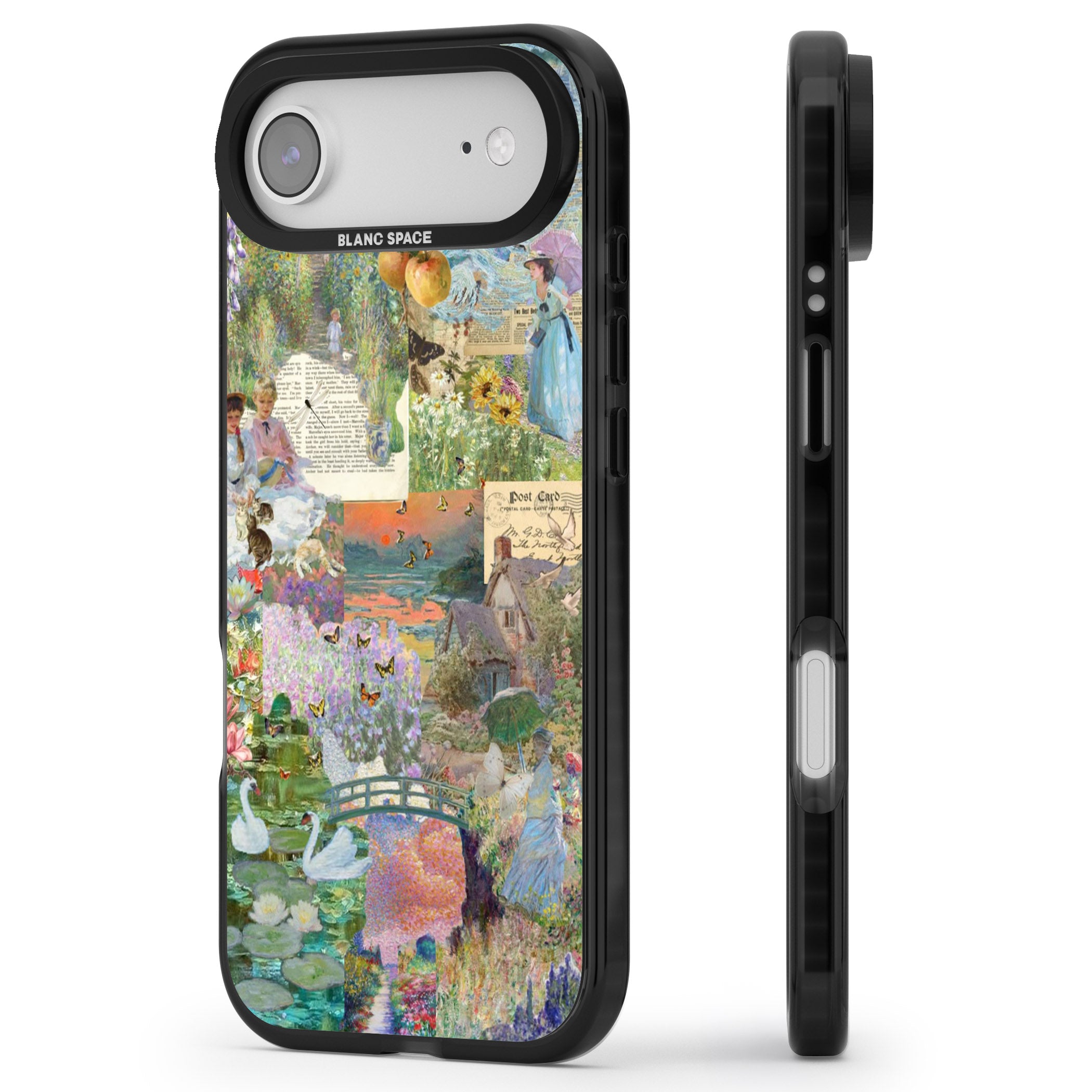 Artful Spring iPhone 17 Air Impact Pro Black Phone Case Side Profile