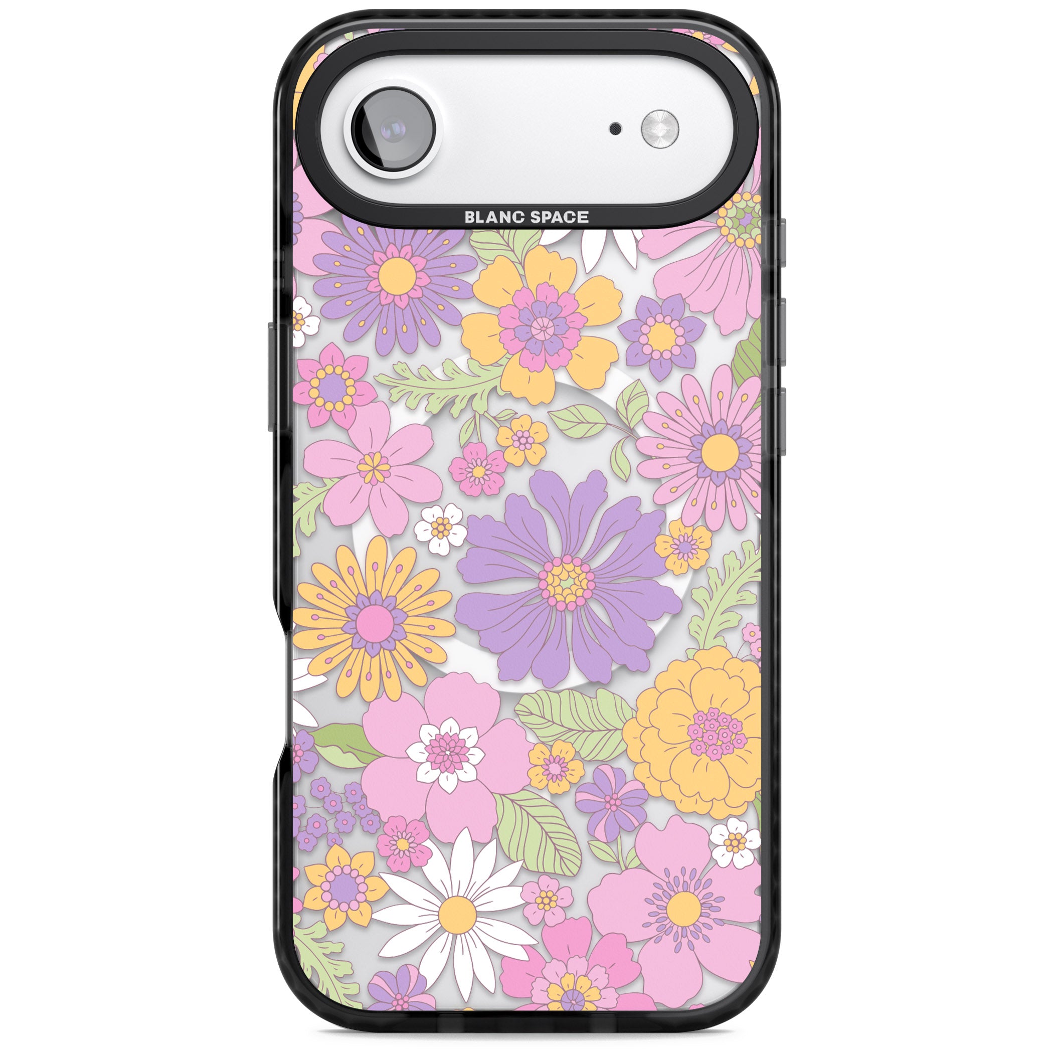 Soft Flower Mix iPhone 17 Air Impact Pro Black Phone Case