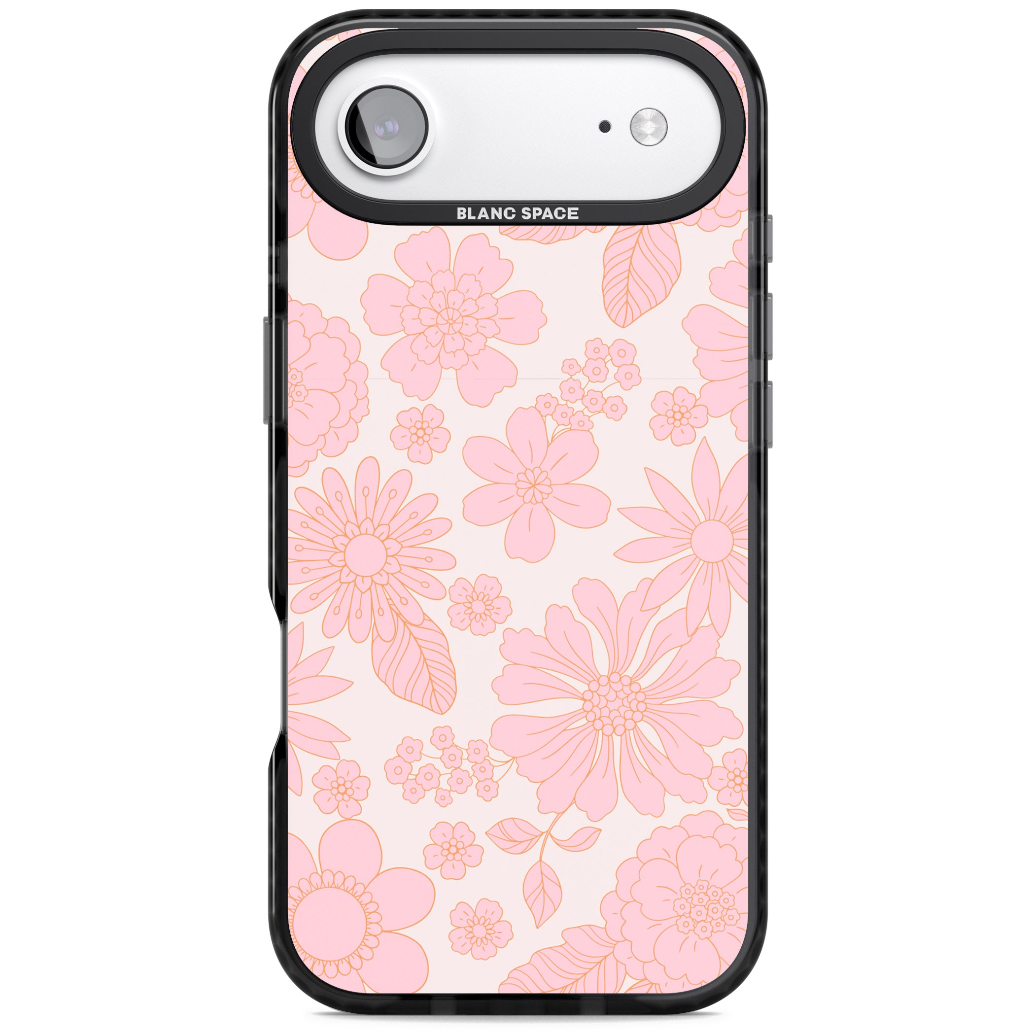 Gentle Pink Flowers iPhone 17 Air Impact Pro Black Phone Case