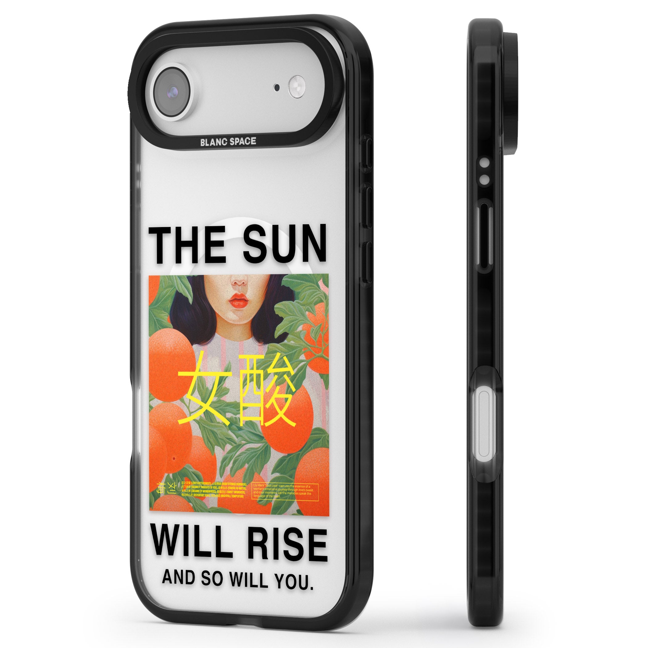 The Sun Will Rise iPhone 17 Air Impact Pro Black Phone Case Side Profile