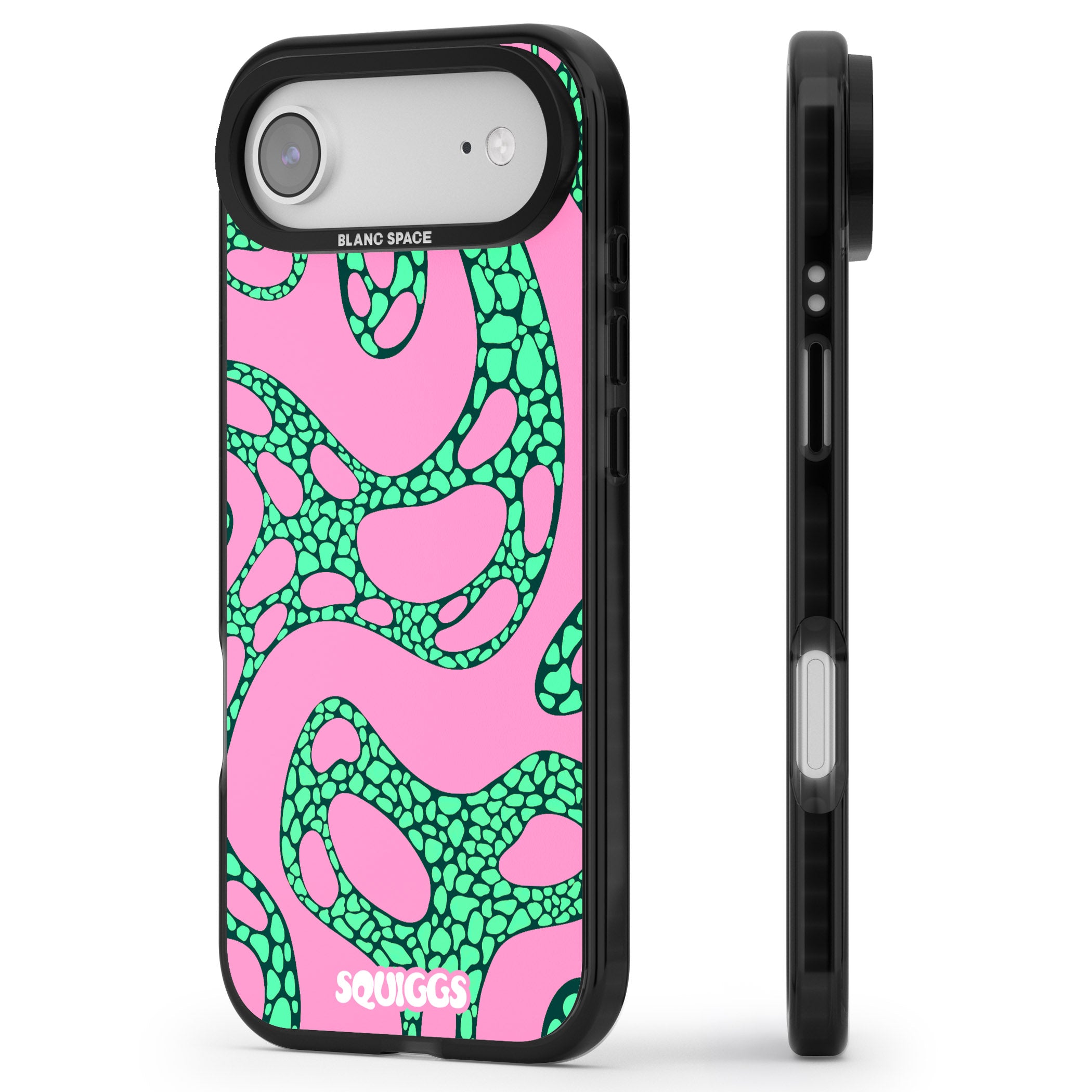 Alien Glow iPhone 17 Air Impact Pro Black Phone Case Side Profile