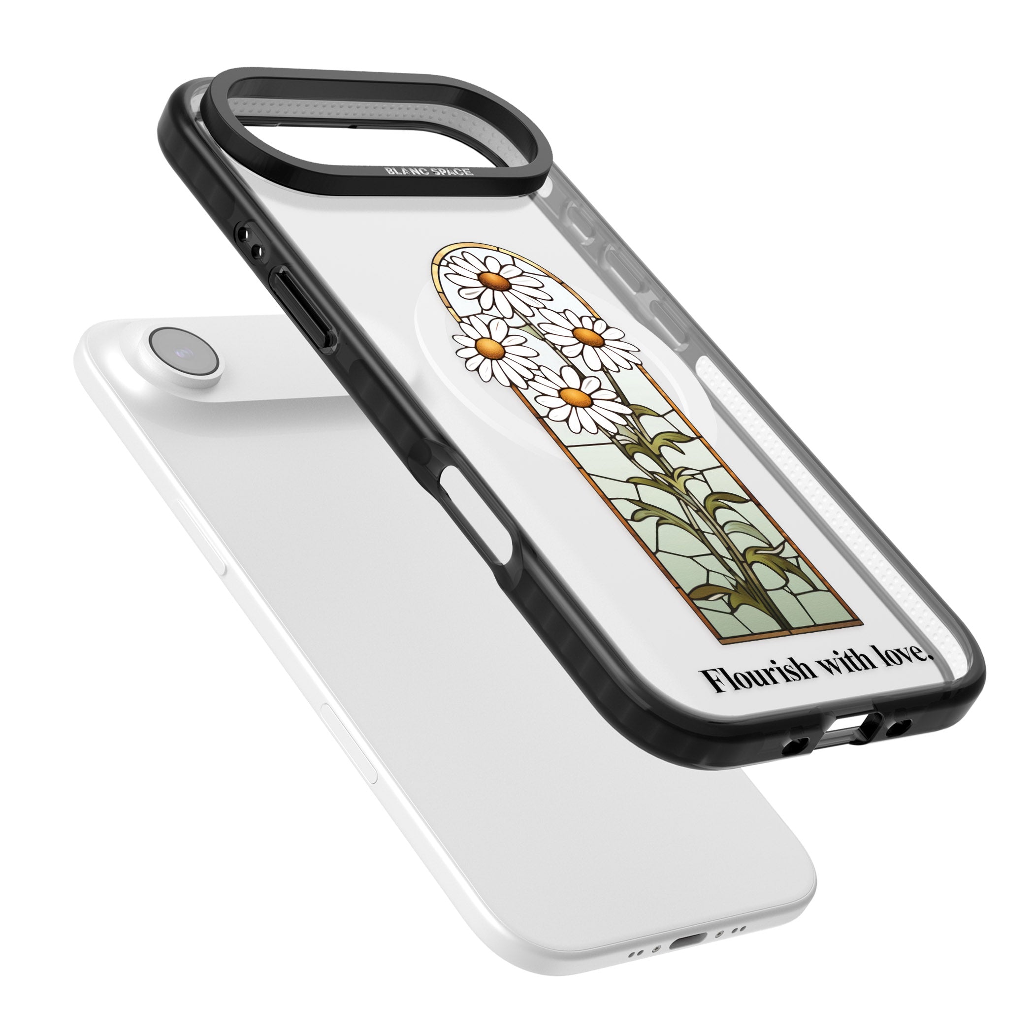 Flourish With Love iPhone 17 Air Impact Pro Black Phone Case Colours