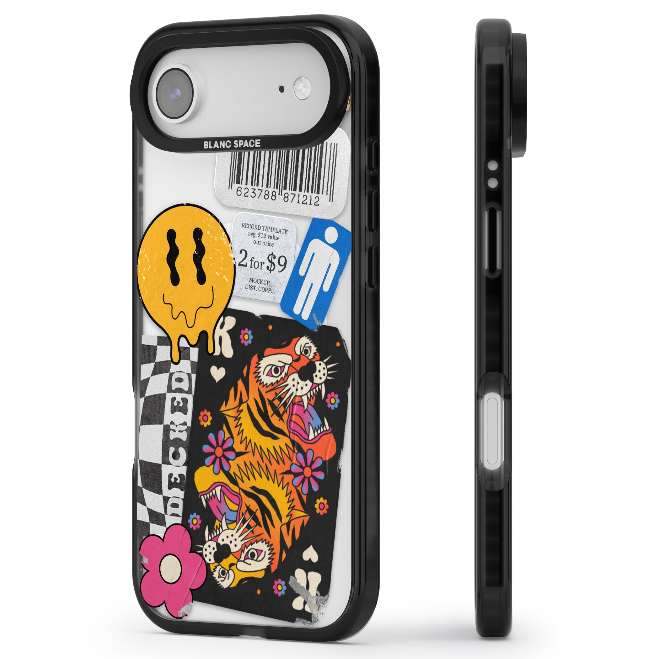 Electric Vibes iPhone 17 Air Impact Pro Black Phone Case Side Profile