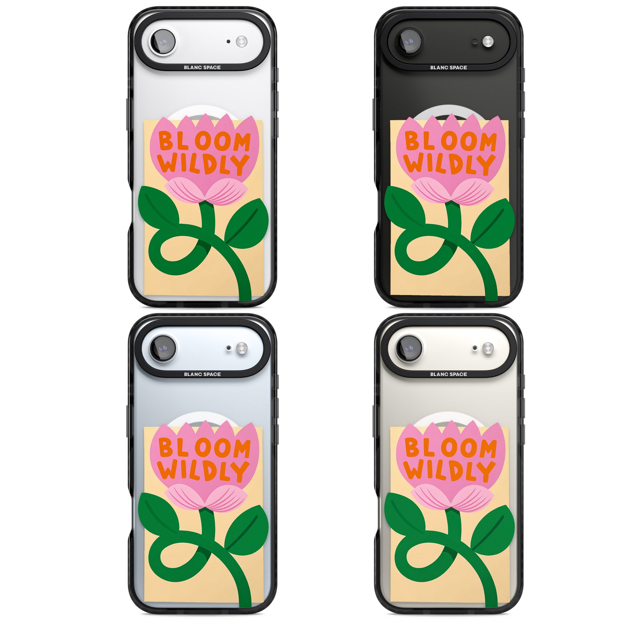 Bloom Wildly iPhone 17 Air Impact Pro Black Phone Case APT Impact Protection