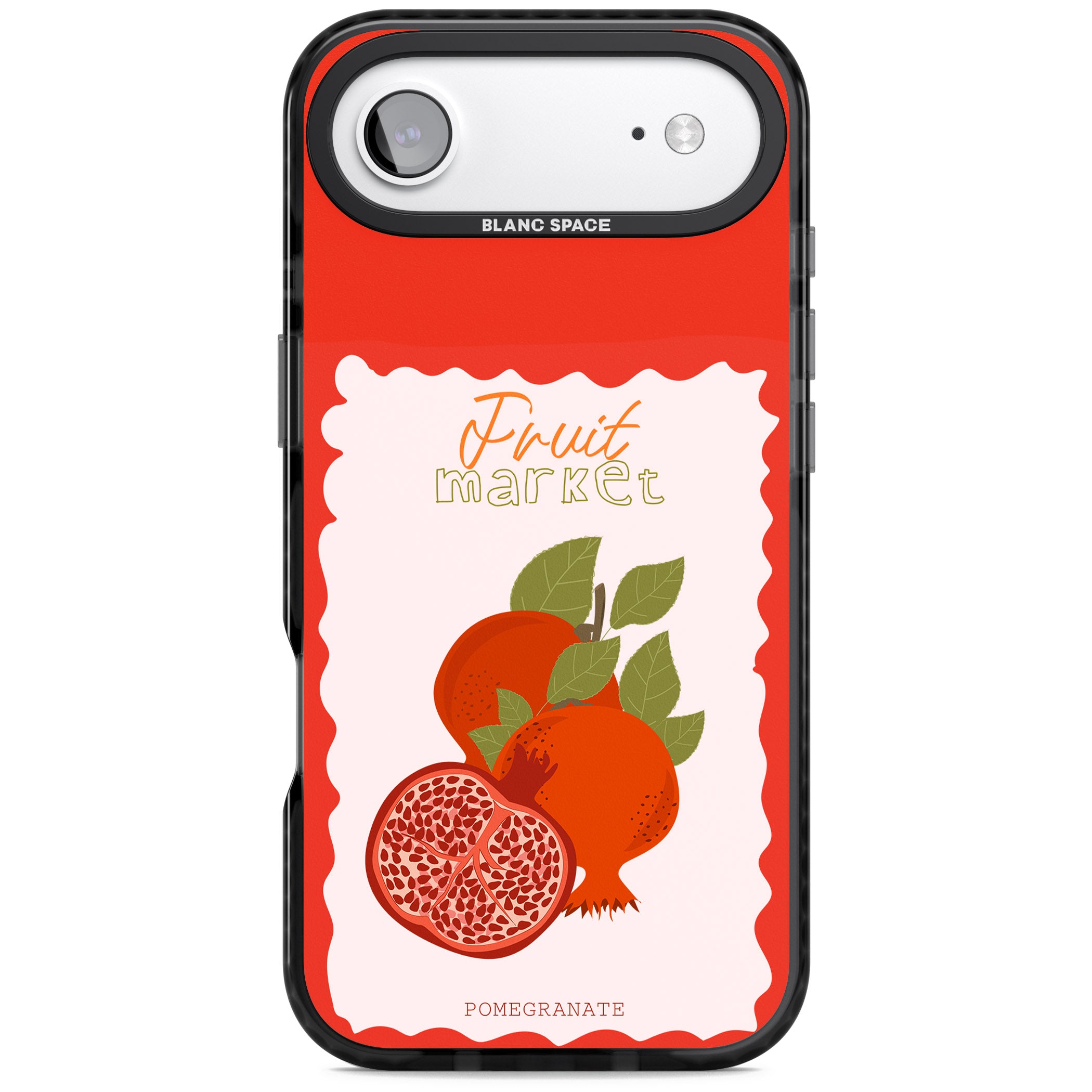Fruit Market Pomegranate iPhone 17 Air Impact Pro Black Phone Case