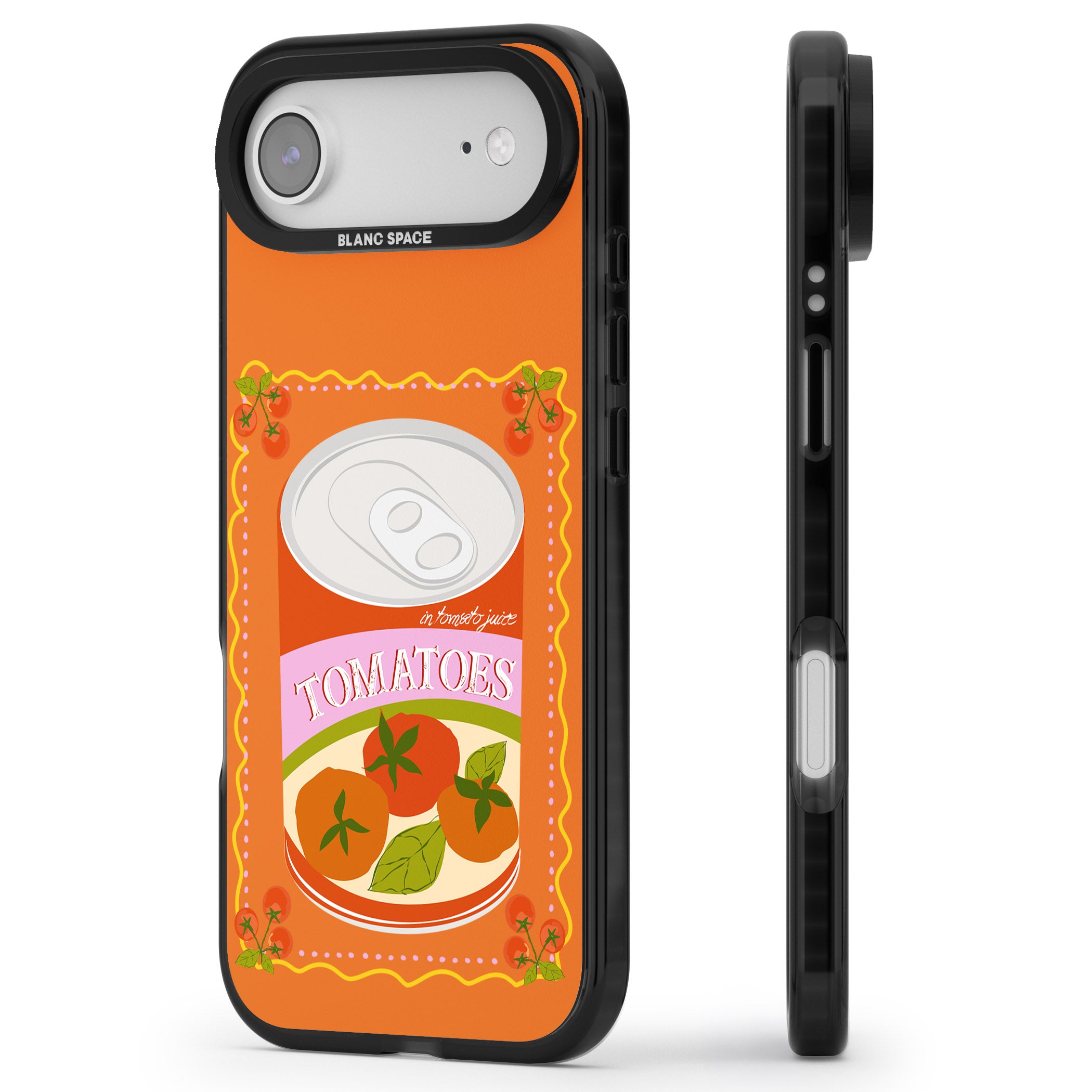 Tomato Soup Can iPhone 17 Air Impact Pro Black Phone Case Side Profile