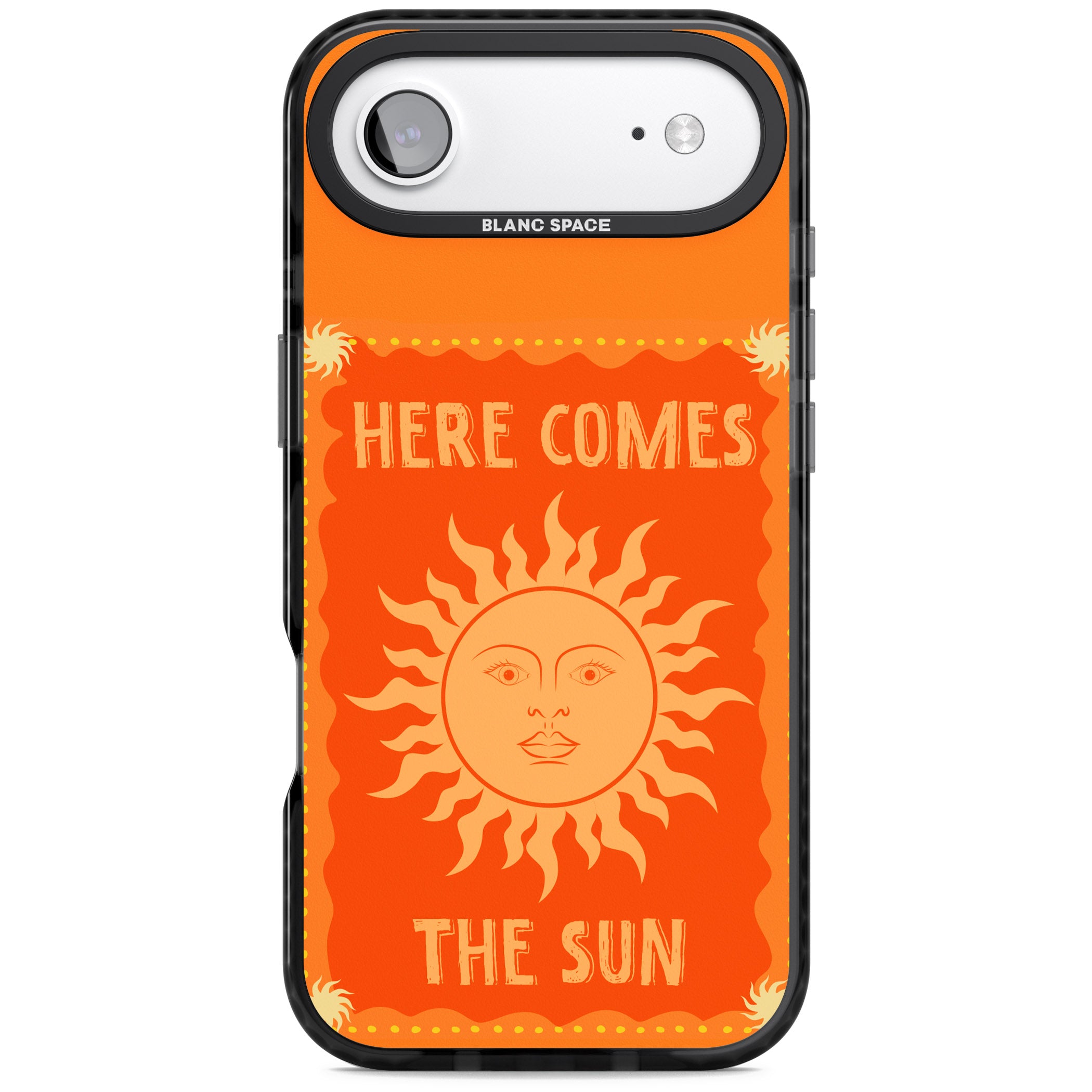 Retro Here Comes The Sun iPhone 17 Air Impact Pro Black Phone Case