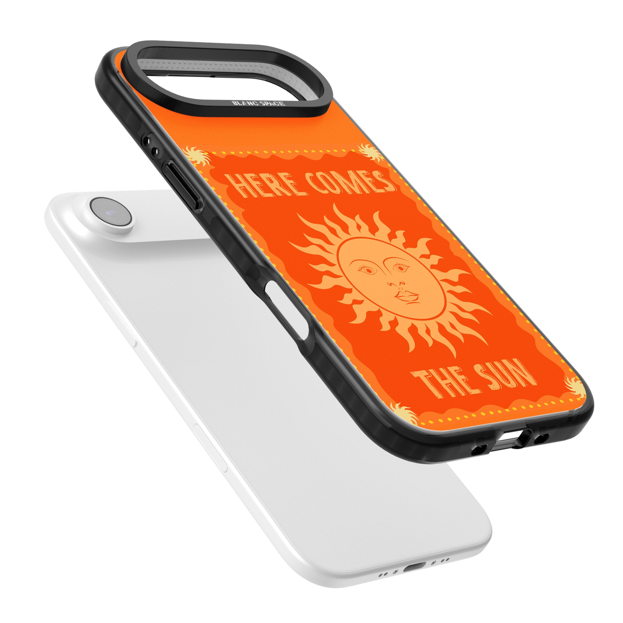 Retro Here Comes The Sun iPhone 17 Air Impact Pro Black Phone Case Colours