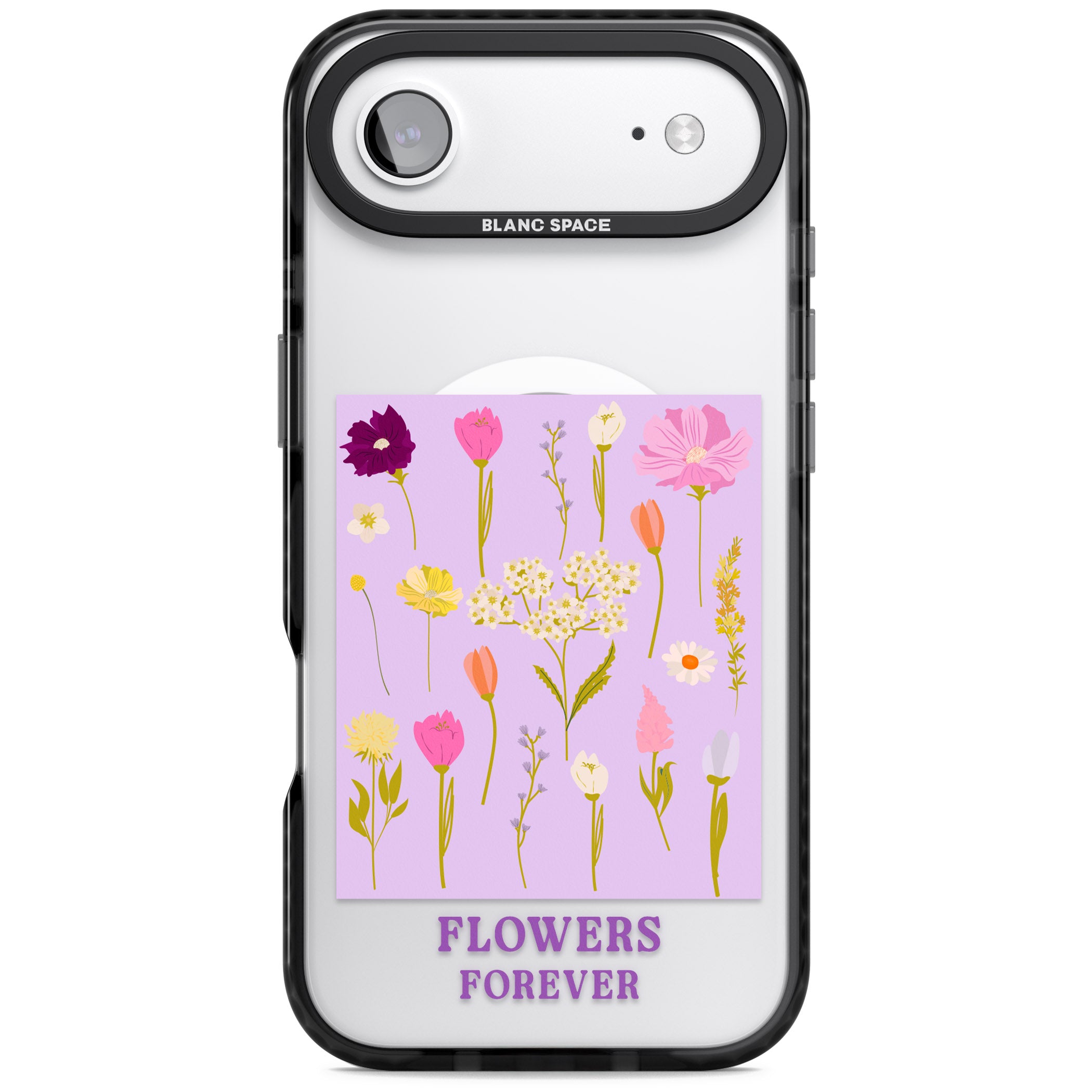 Flowers Forever iPhone 17 Air Impact Pro Black Phone Case