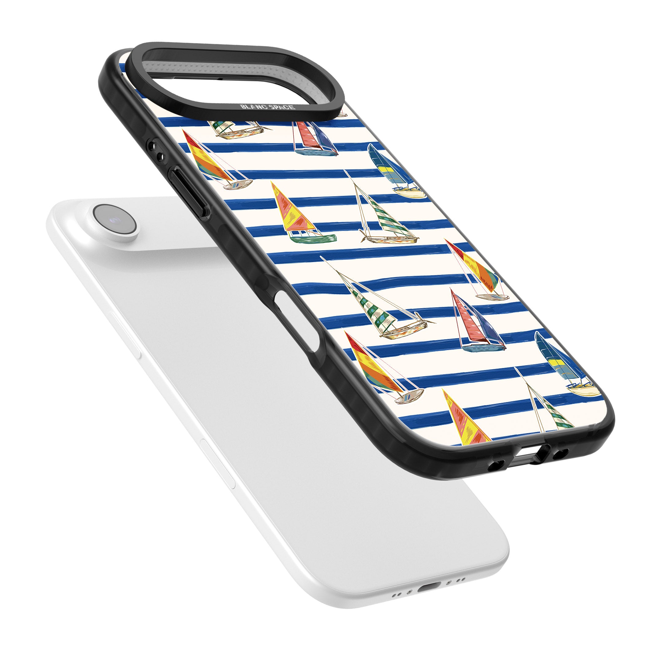 Coastal Sailboats iPhone 17 Air Impact Pro Black Phone Case Colours