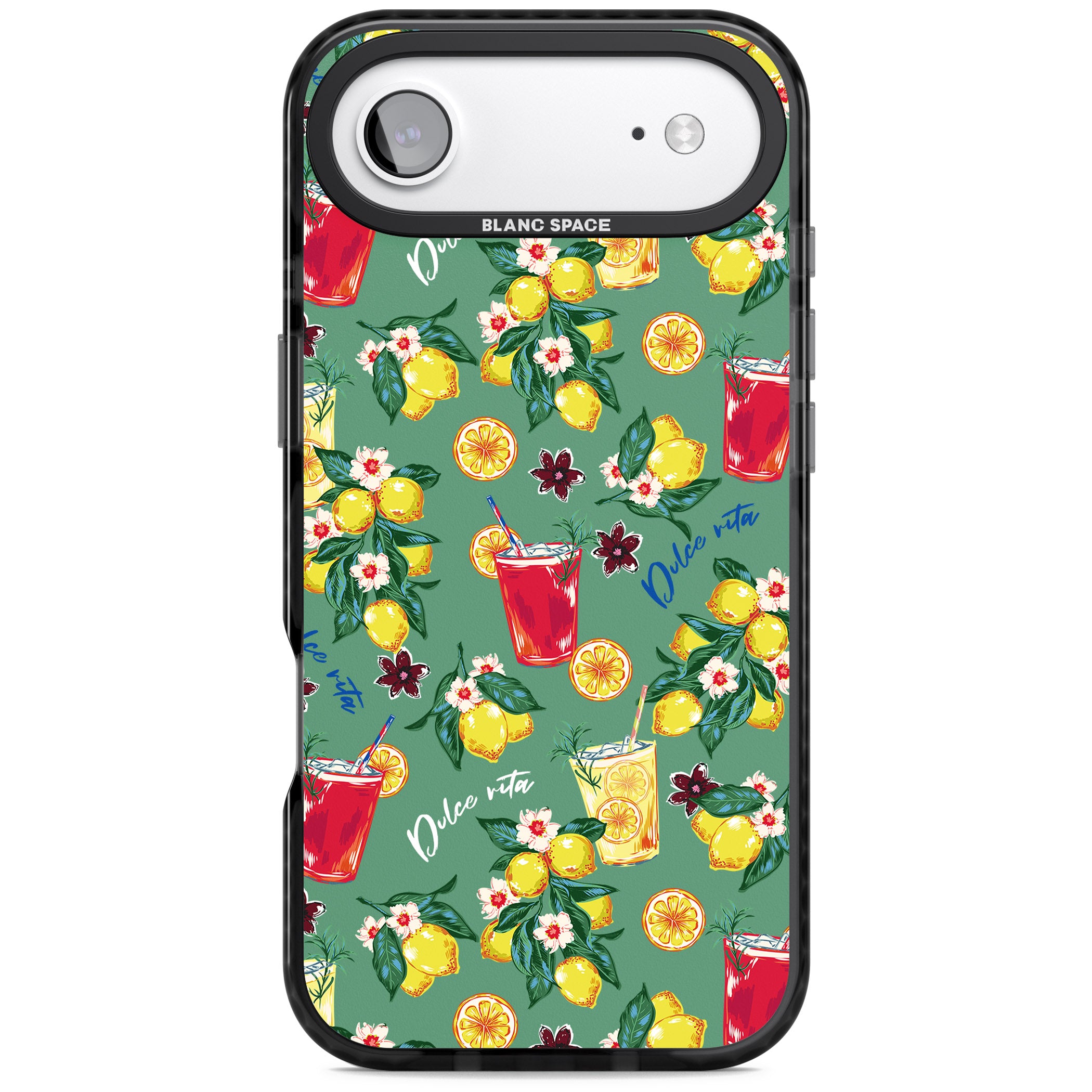 Lemon Cocktails iPhone 17 Air Impact Pro Black Phone Case