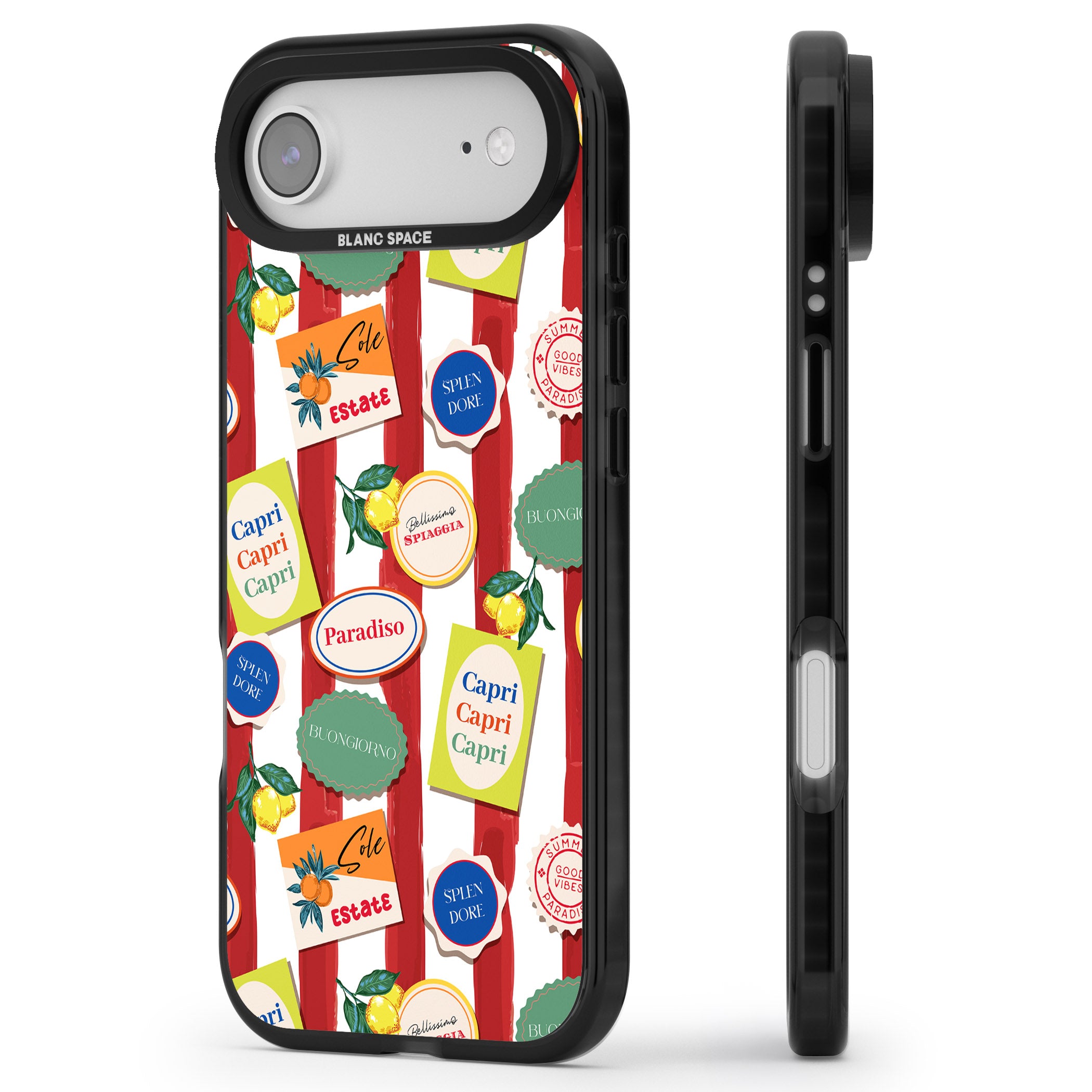 Capri iPhone 17 Air Impact Pro Black Phone Case Side Profile