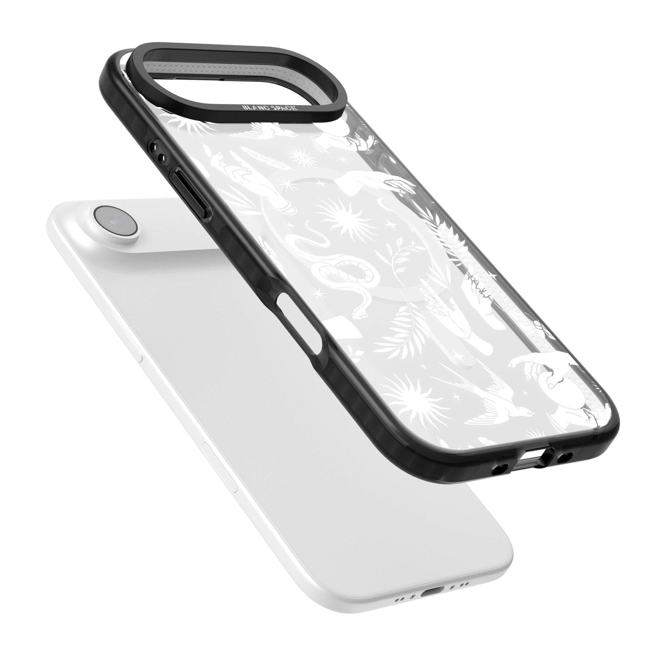 Celestial Pattern (White) iPhone 17 Air Impact Pro Black Phone Case Colours