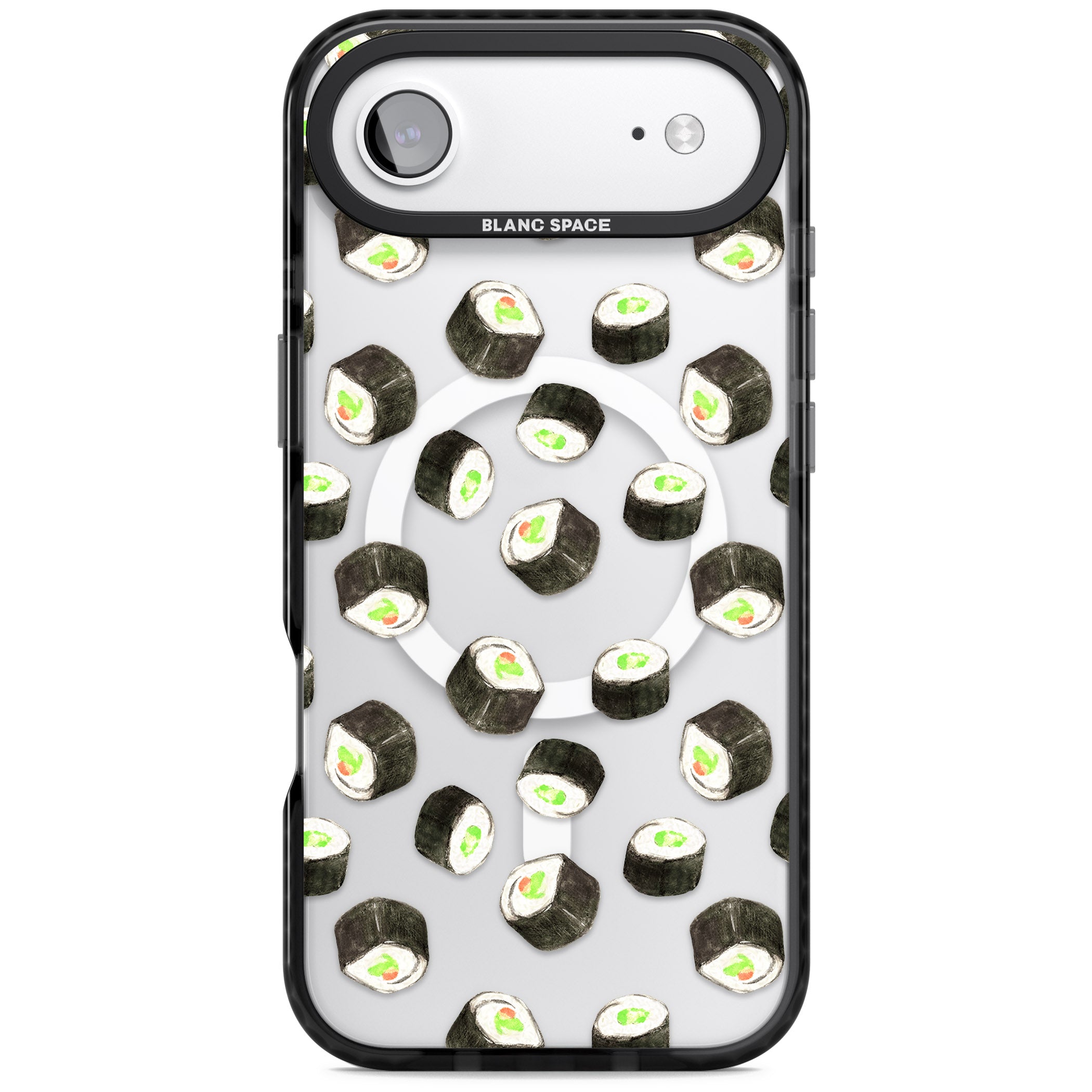 Sushi Pattern iPhone 17 Air Impact Pro Black Phone Case