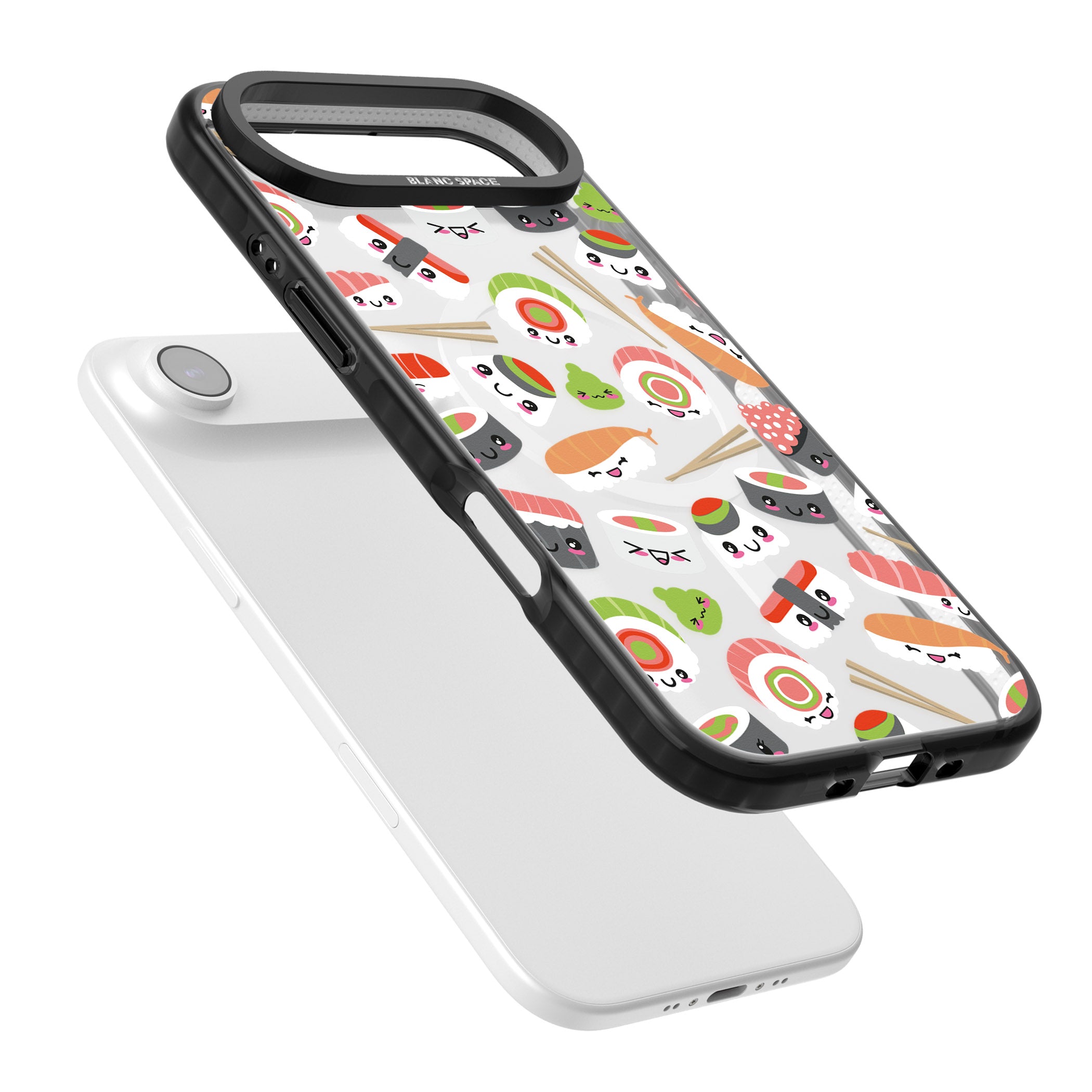 Kawaii Sushi Party iPhone 17 Air Impact Pro Black Phone Case Colours