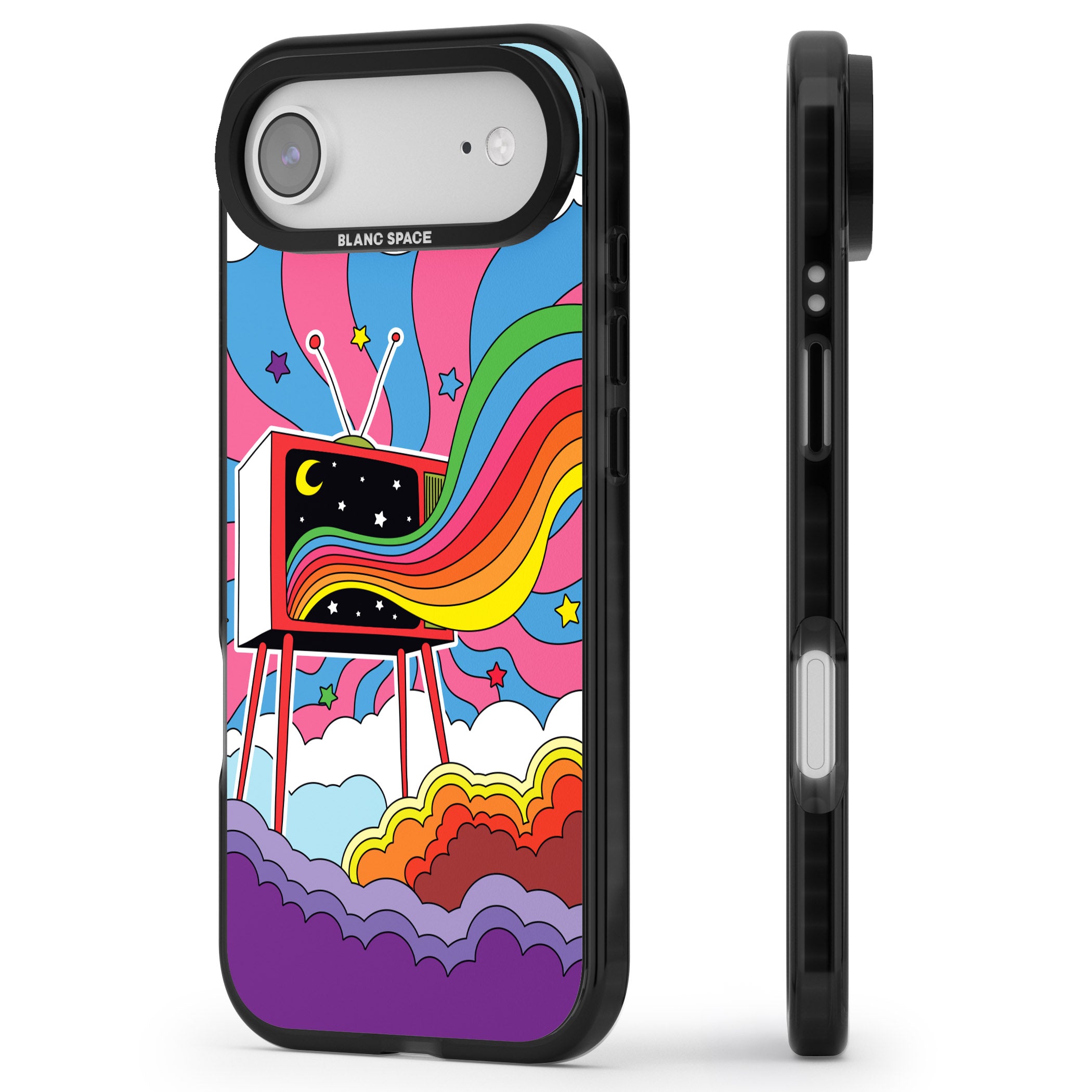 Tv Captivation iPhone 17 Air Impact Pro Black Phone Case Side Profile