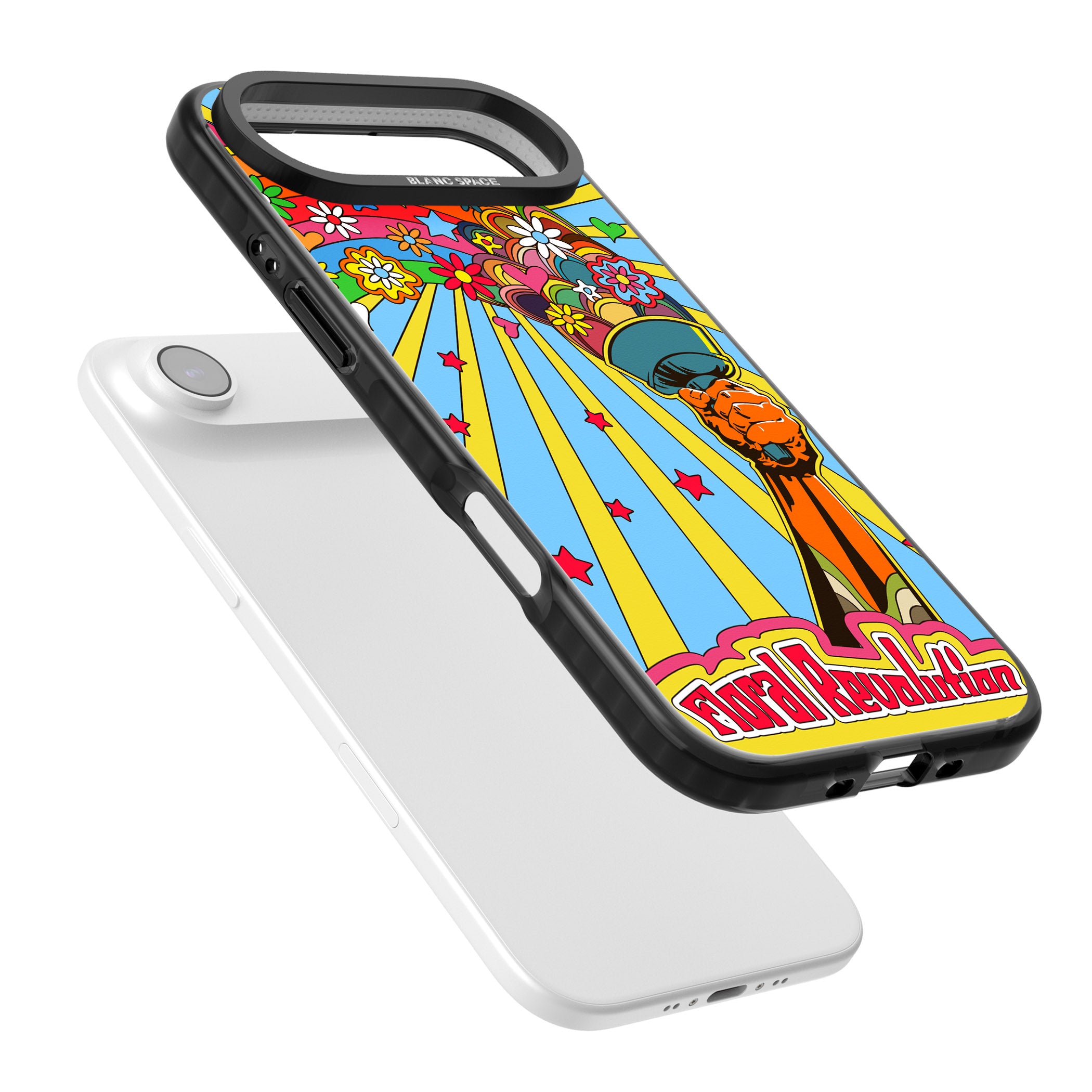 Floral Revolution iPhone 17 Air Impact Pro Black Phone Case Colours