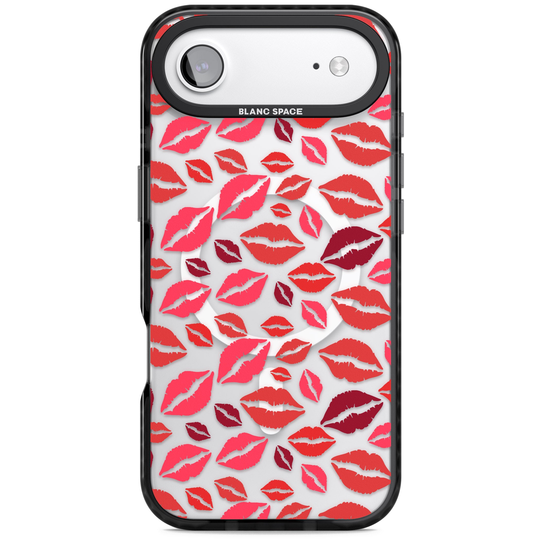 Lips Pattern iPhone 17 Air Impact Pro Black Phone Case