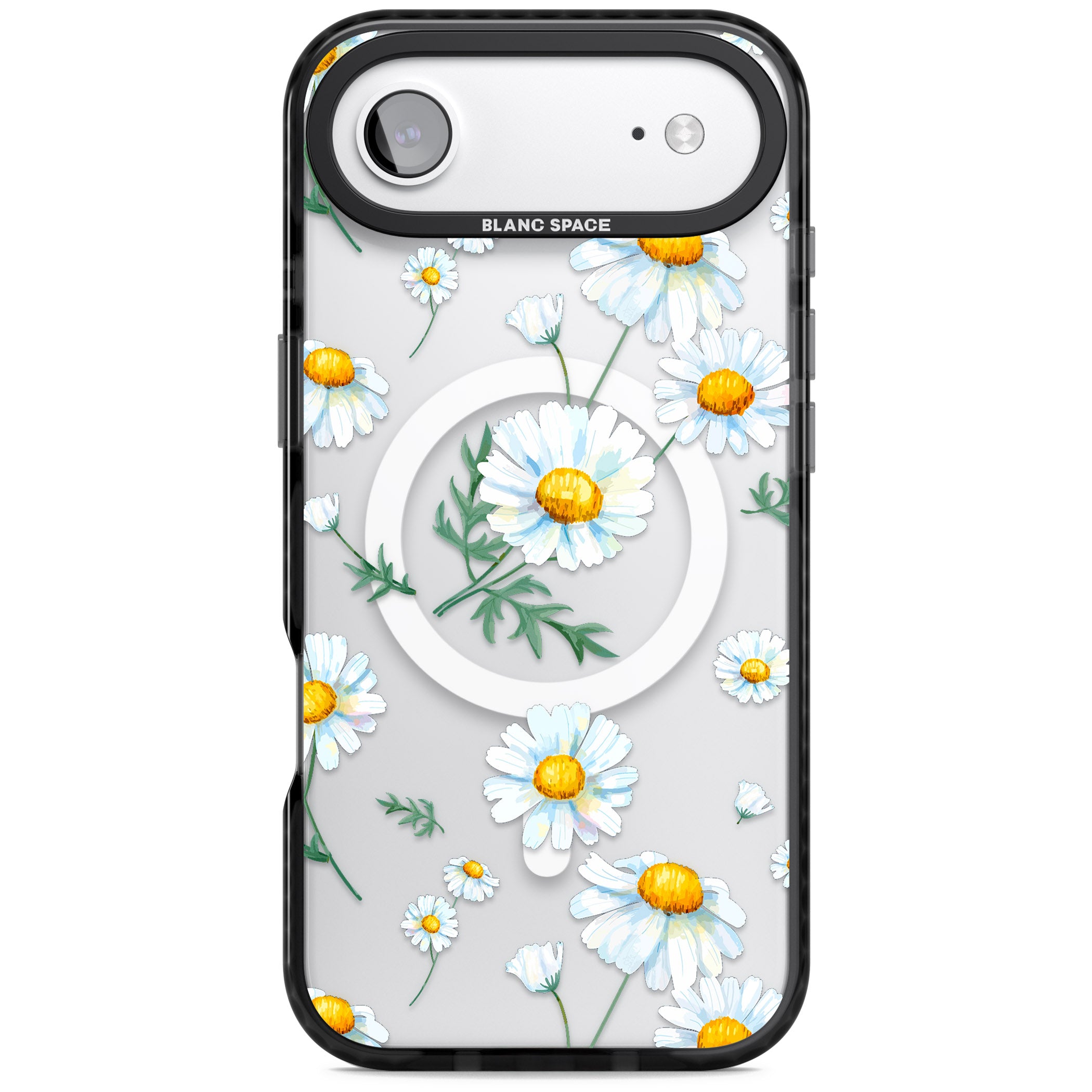 Vintage Painted Daisies iPhone 17 Air Impact Pro Black Phone Case