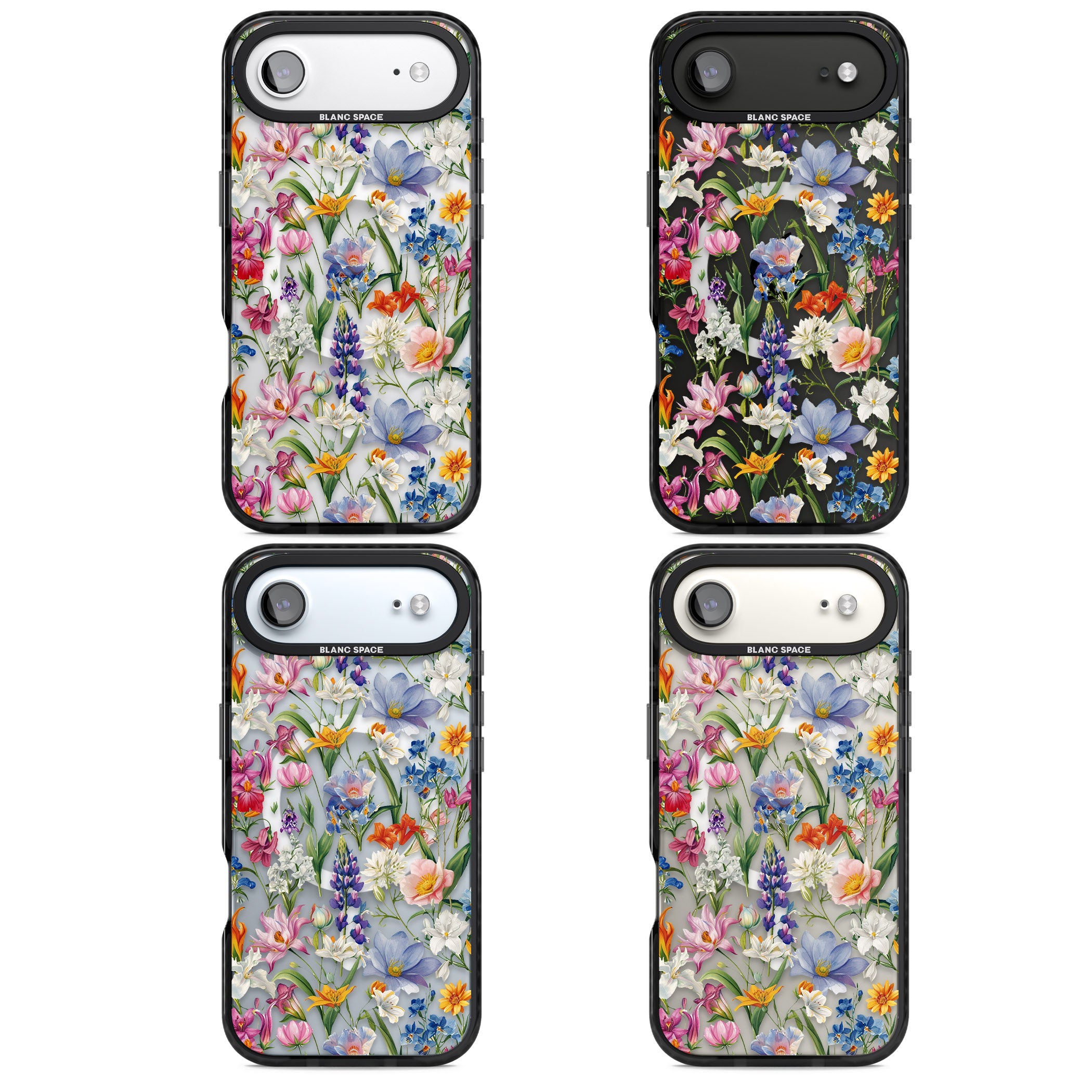 Vintage Wildflowers iPhone 17 Air Impact Pro Black Phone Case APT Impact Protection