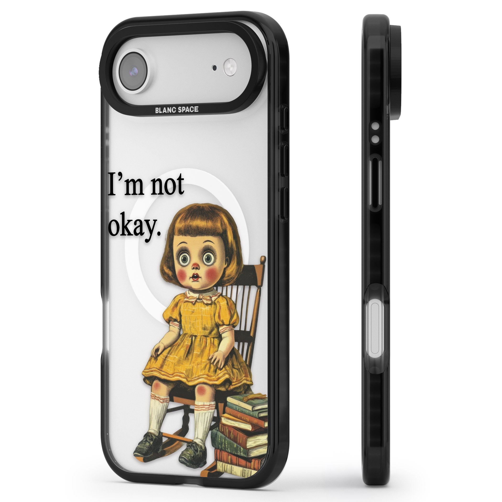 Im Not Okay iPhone 17 Air Impact Pro Black Phone Case Side Profile