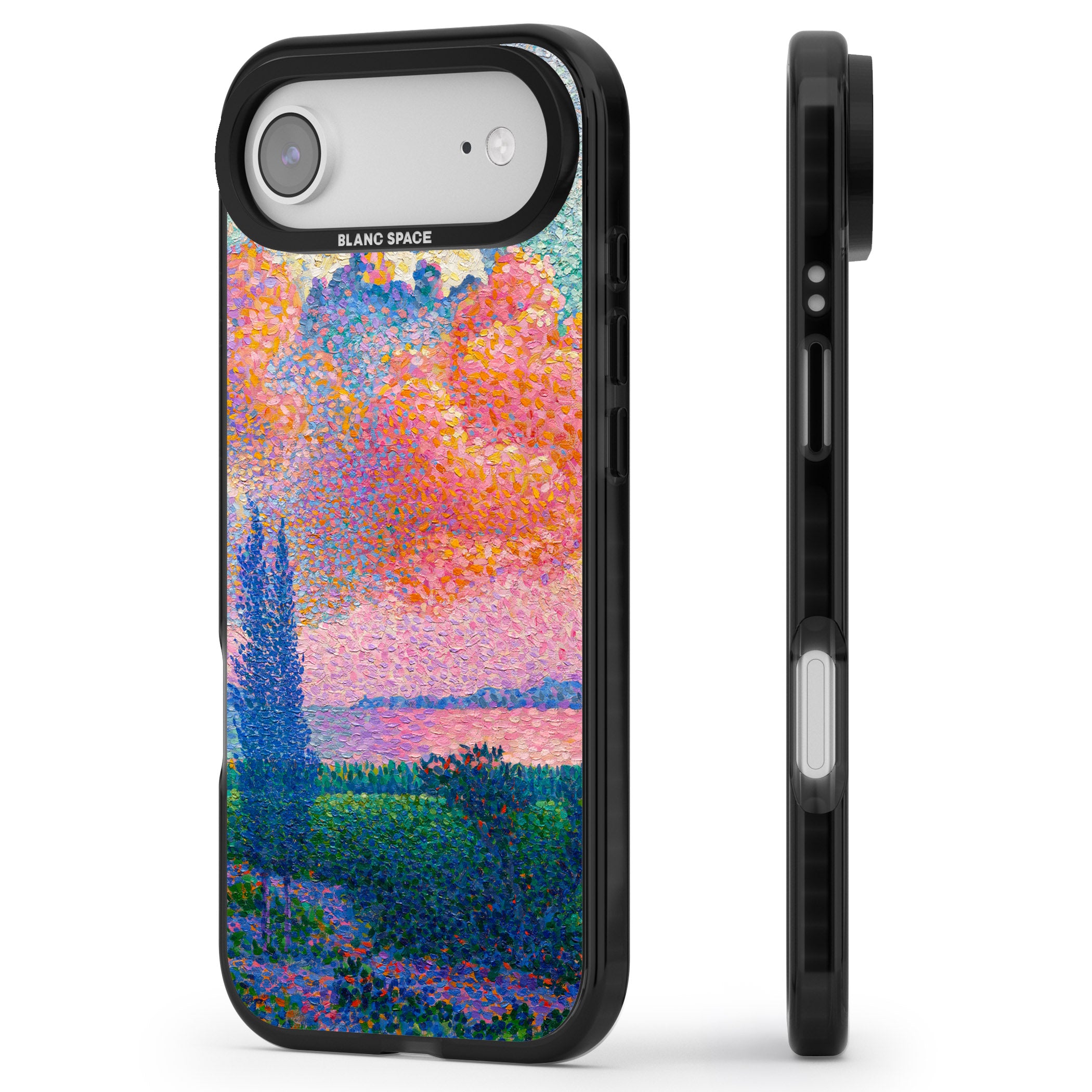 The Pink Cloud iPhone 17 Air Impact Pro Black Phone Case Side Profile