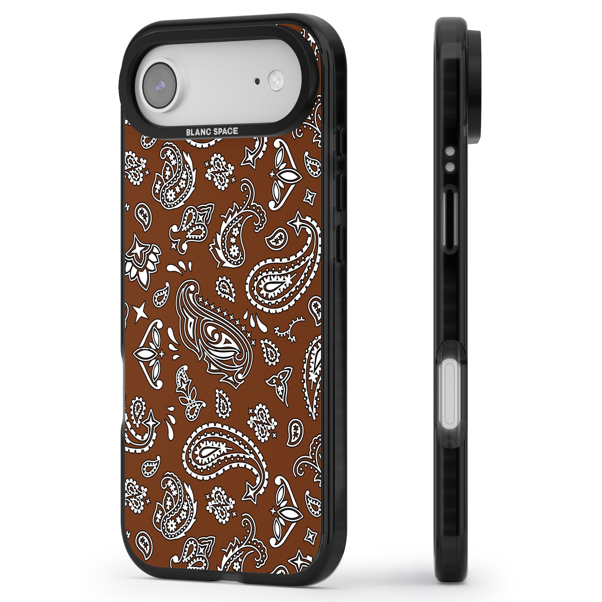 Brown Bandana iPhone 17 Air Impact Pro Black Phone Case Side Profile