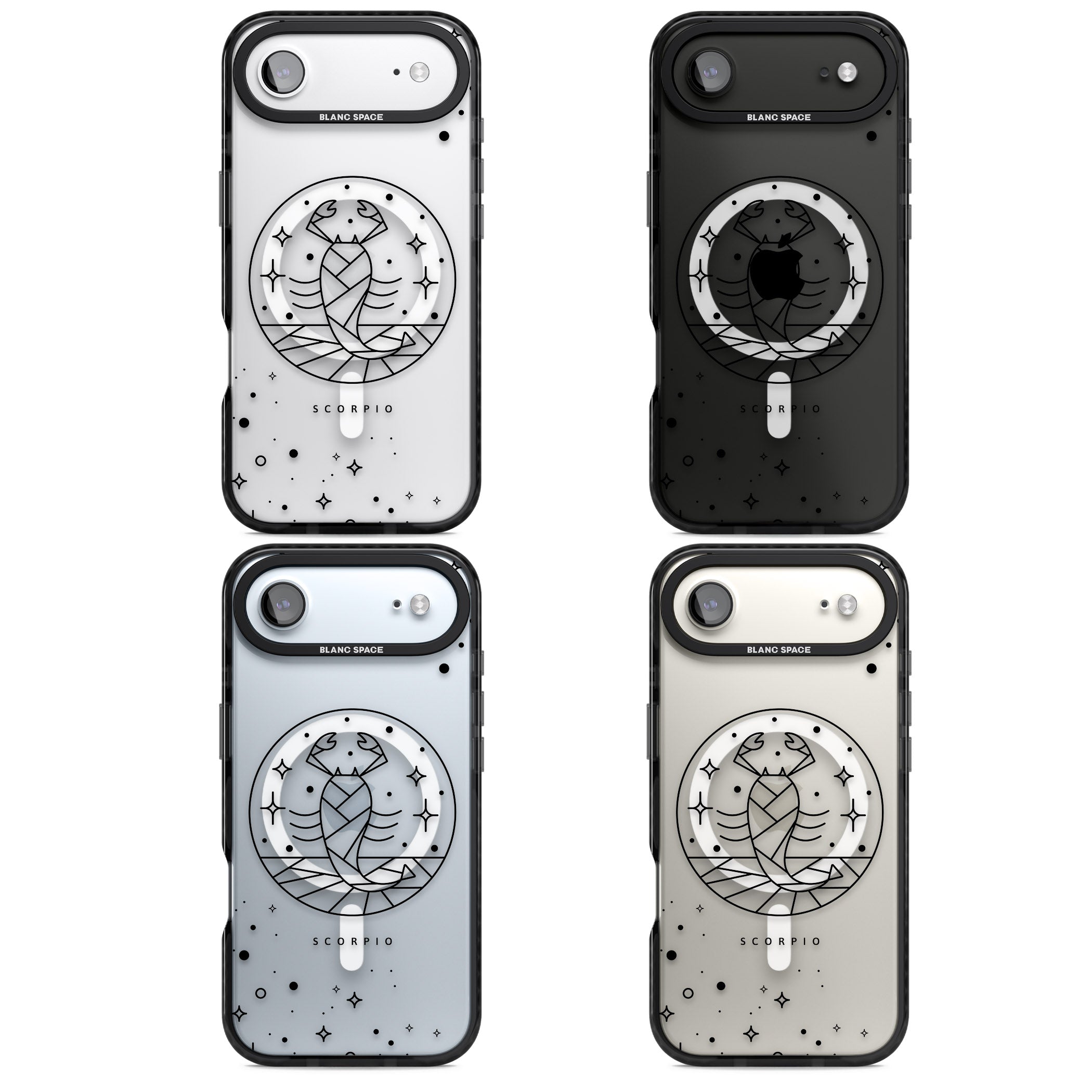 Scorpio Emblem Cosmic Design iPhone 17 Air Impact Pro Black Phone Case APT Impact Protection