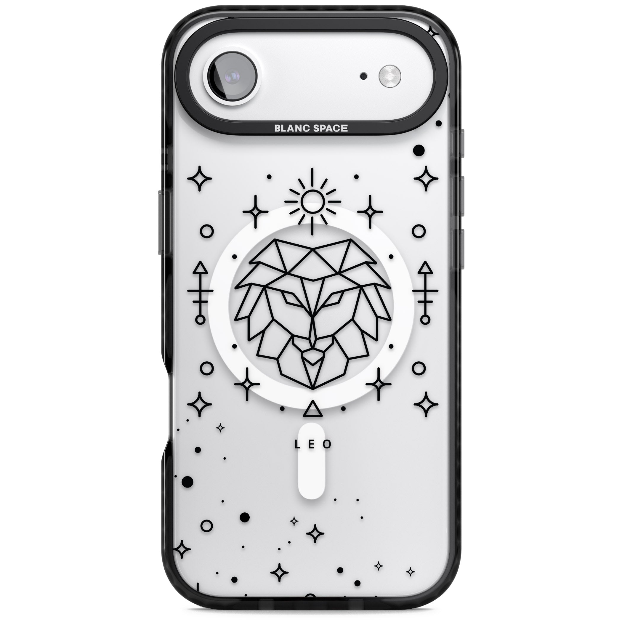 Leo Zodiac iPhone 17 Air Impact Pro Black Phone Case
