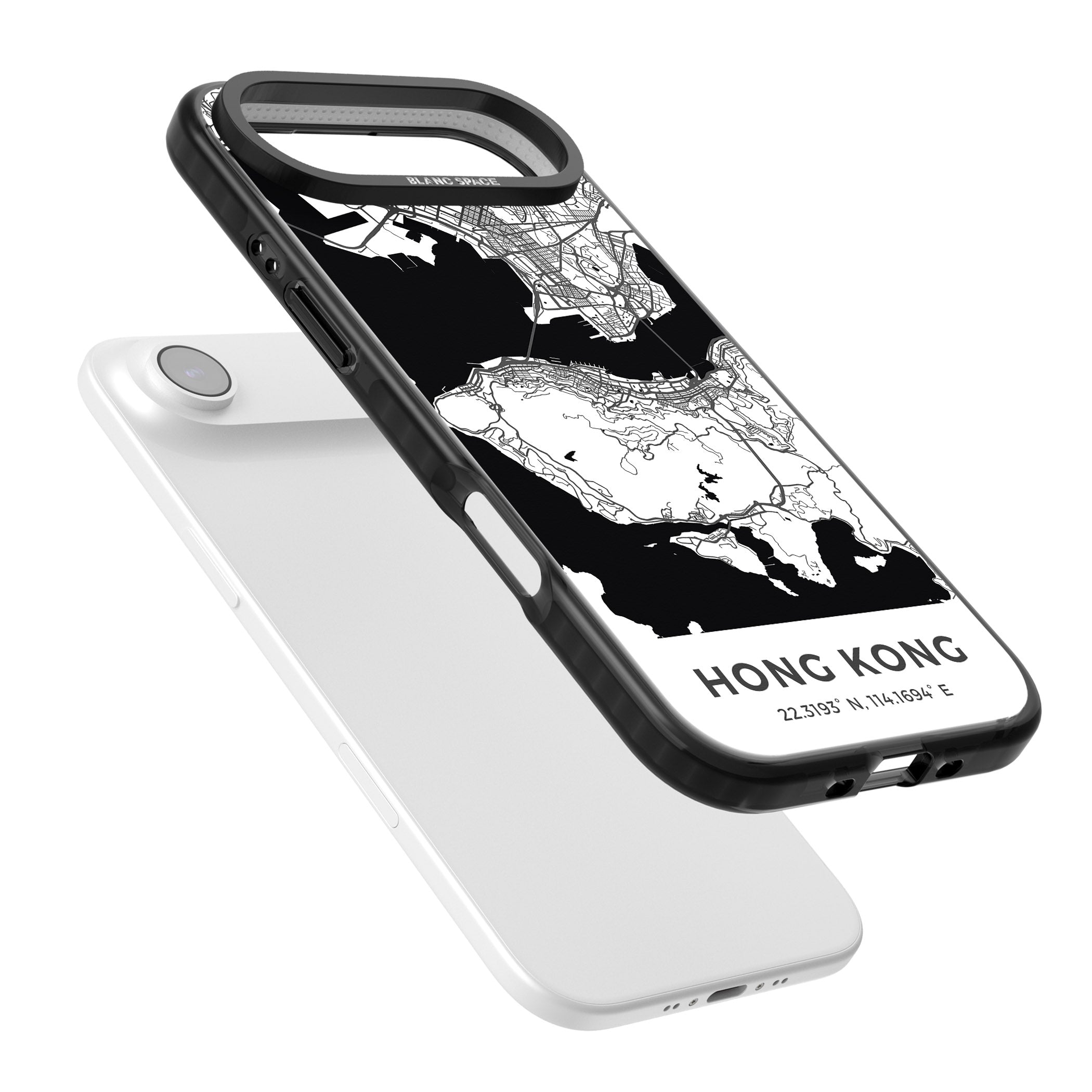 Hong Kong Map iPhone 17 Air Impact Black Phone Case Colours