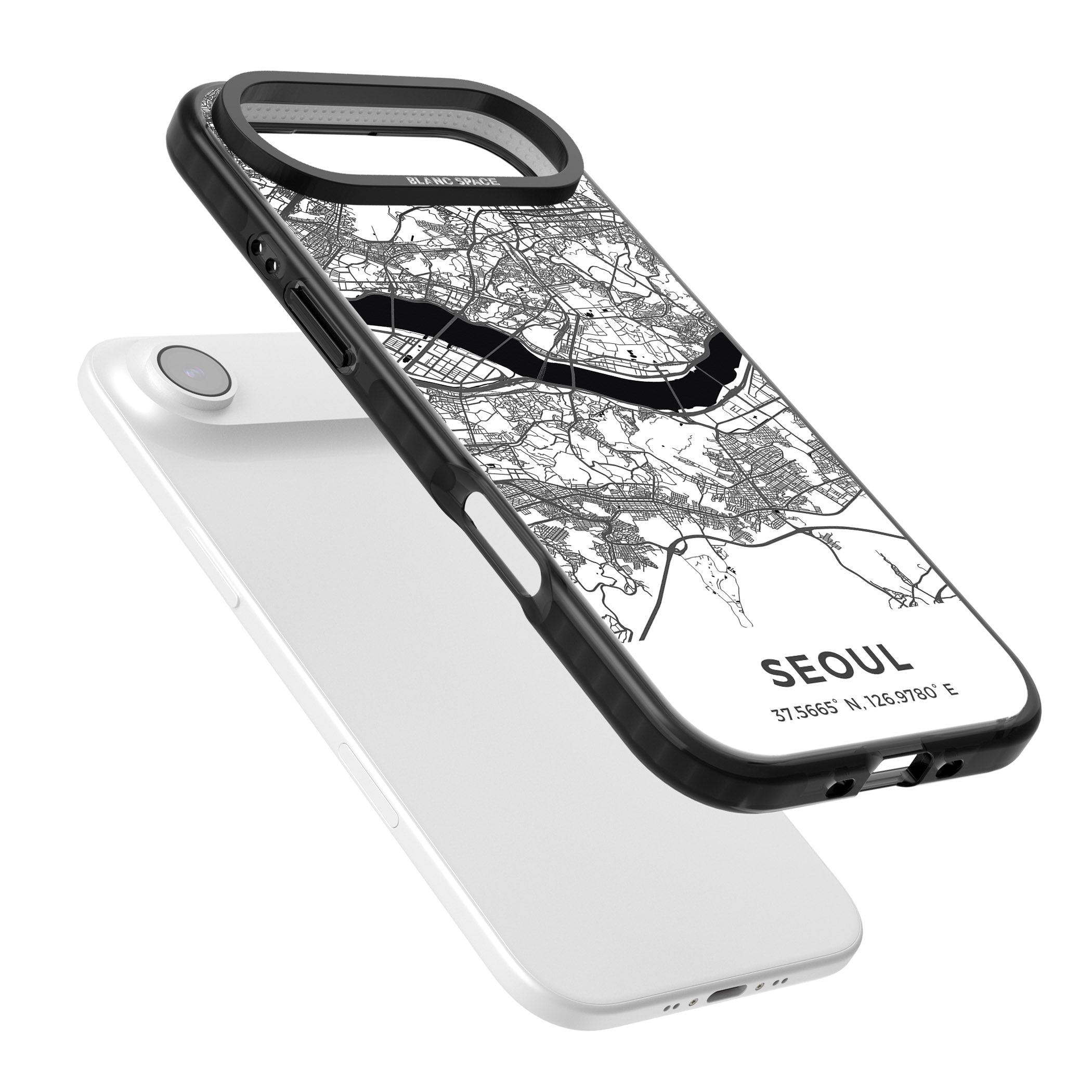 Seoul City Map iPhone 17 Air Impact Black Phone Case Colours