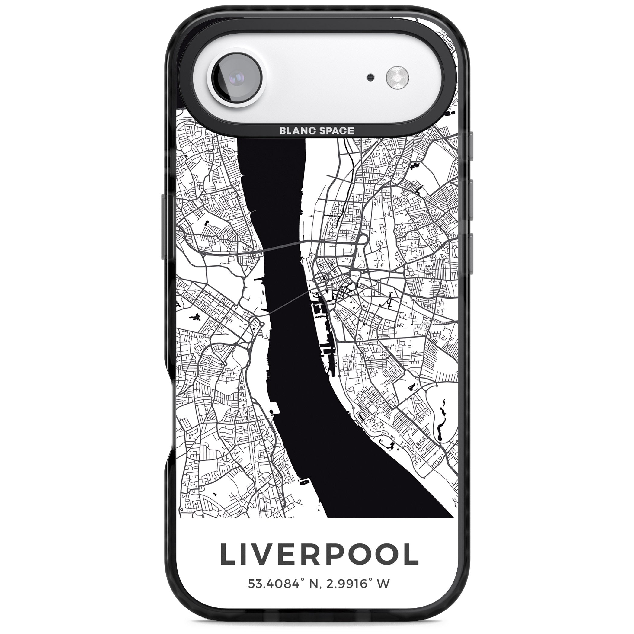 Liverpool Map iPhone 17 Air Impact Black Phone Case