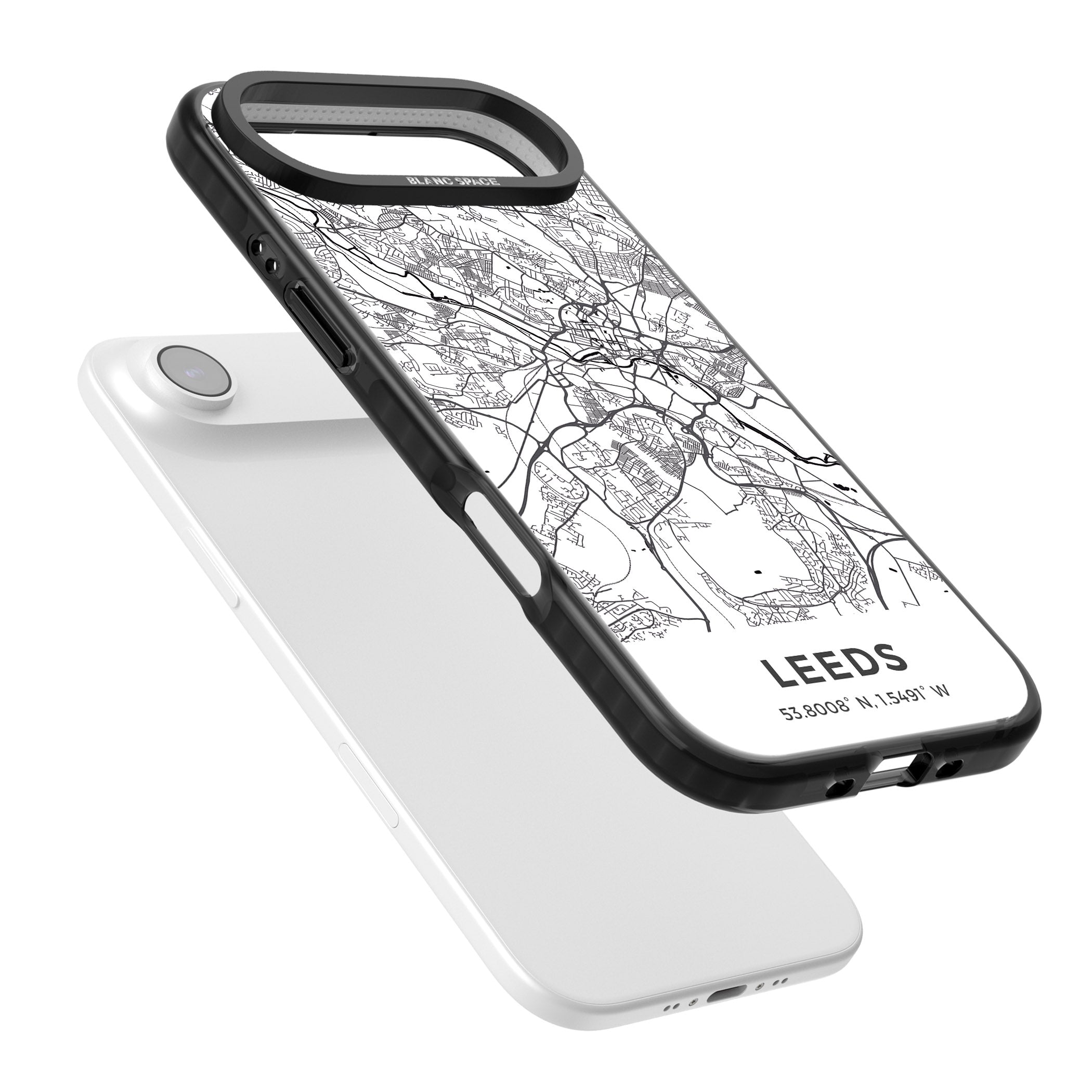 Leeds Map iPhone 17 Air Impact Black Phone Case Colours