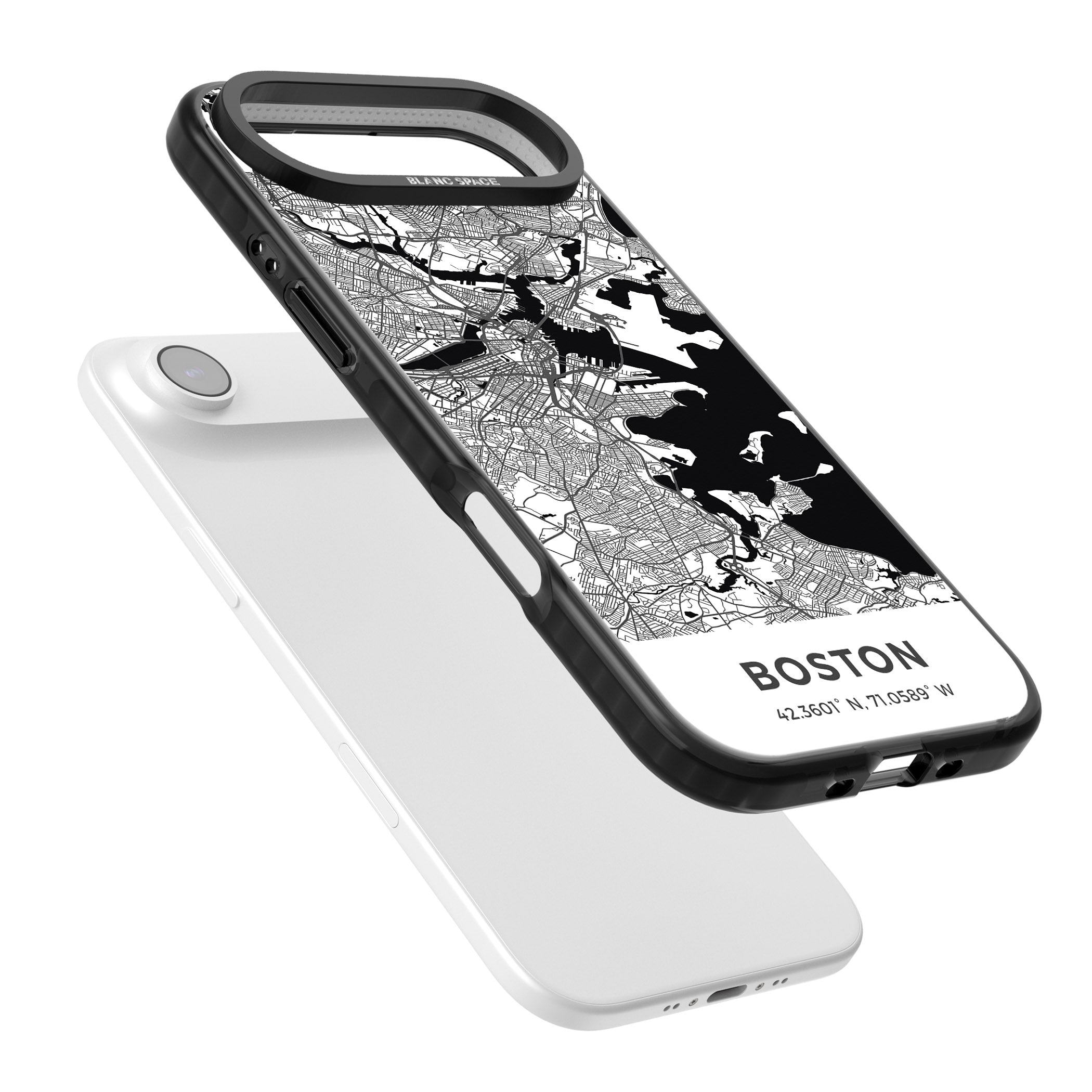 Boston Map iPhone 17 Air Impact Black Phone Case Colours