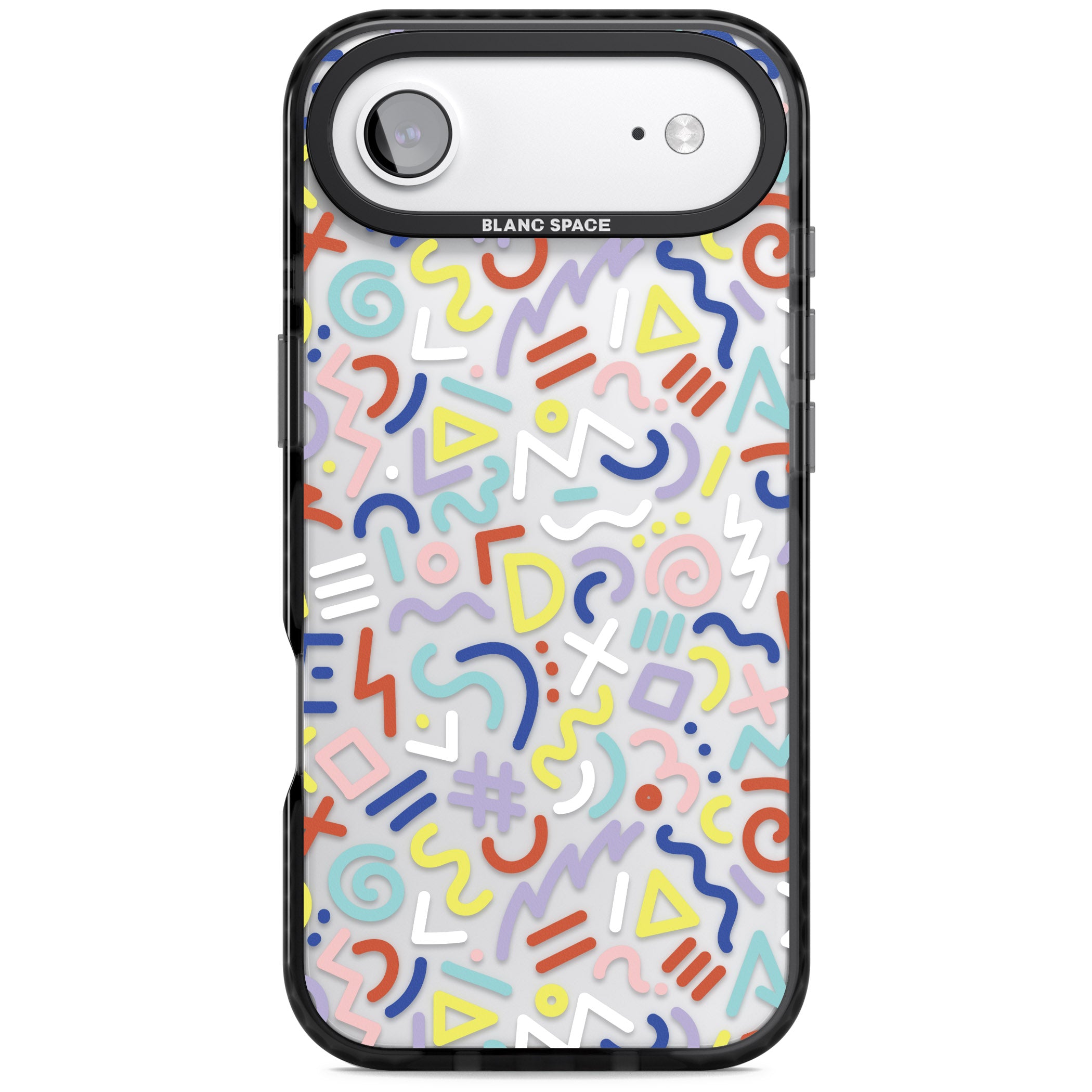 Colorful Retro Pattern iPhone 17 Air Impact Black Phone Case