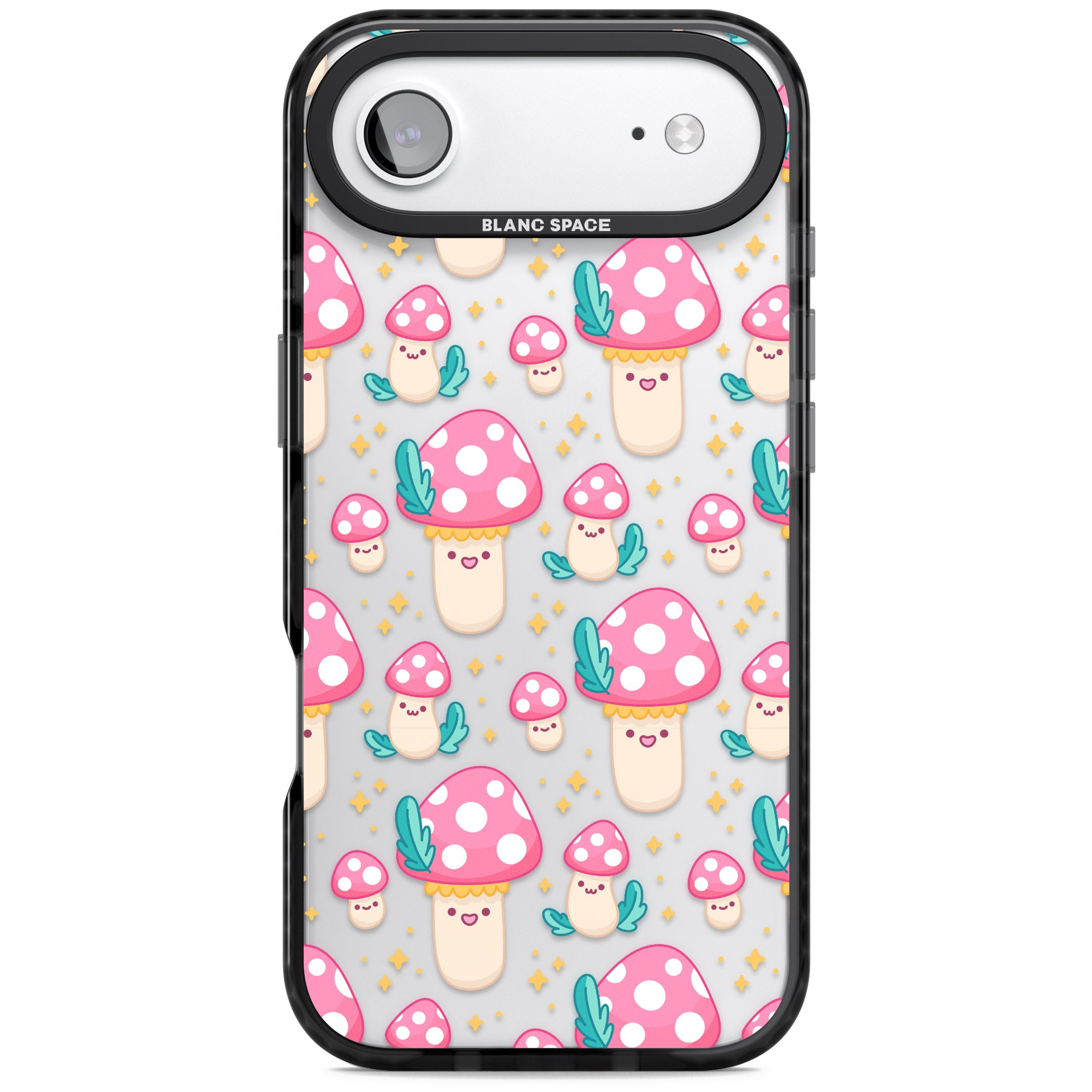 Cute Mushroom Pattern iPhone 17 Air Impact Black Phone Case