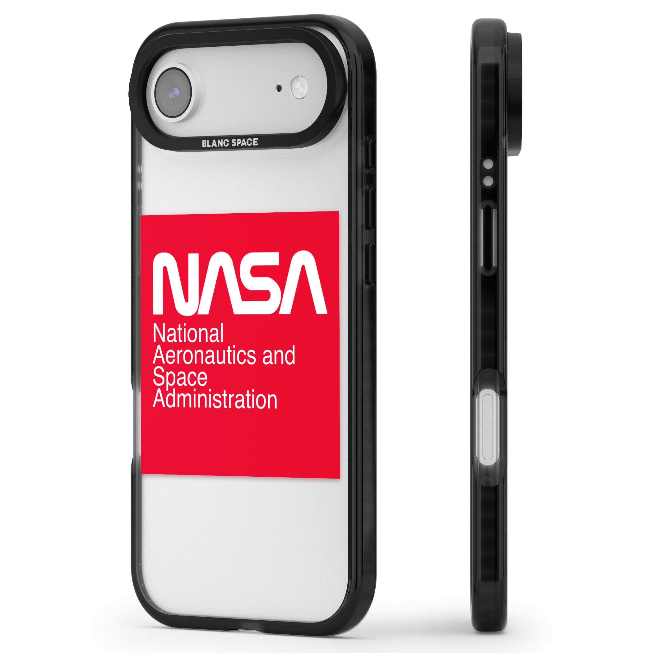 Nasa The Worm Box iPhone 17 Air Impact Black Phone Case Side Profile