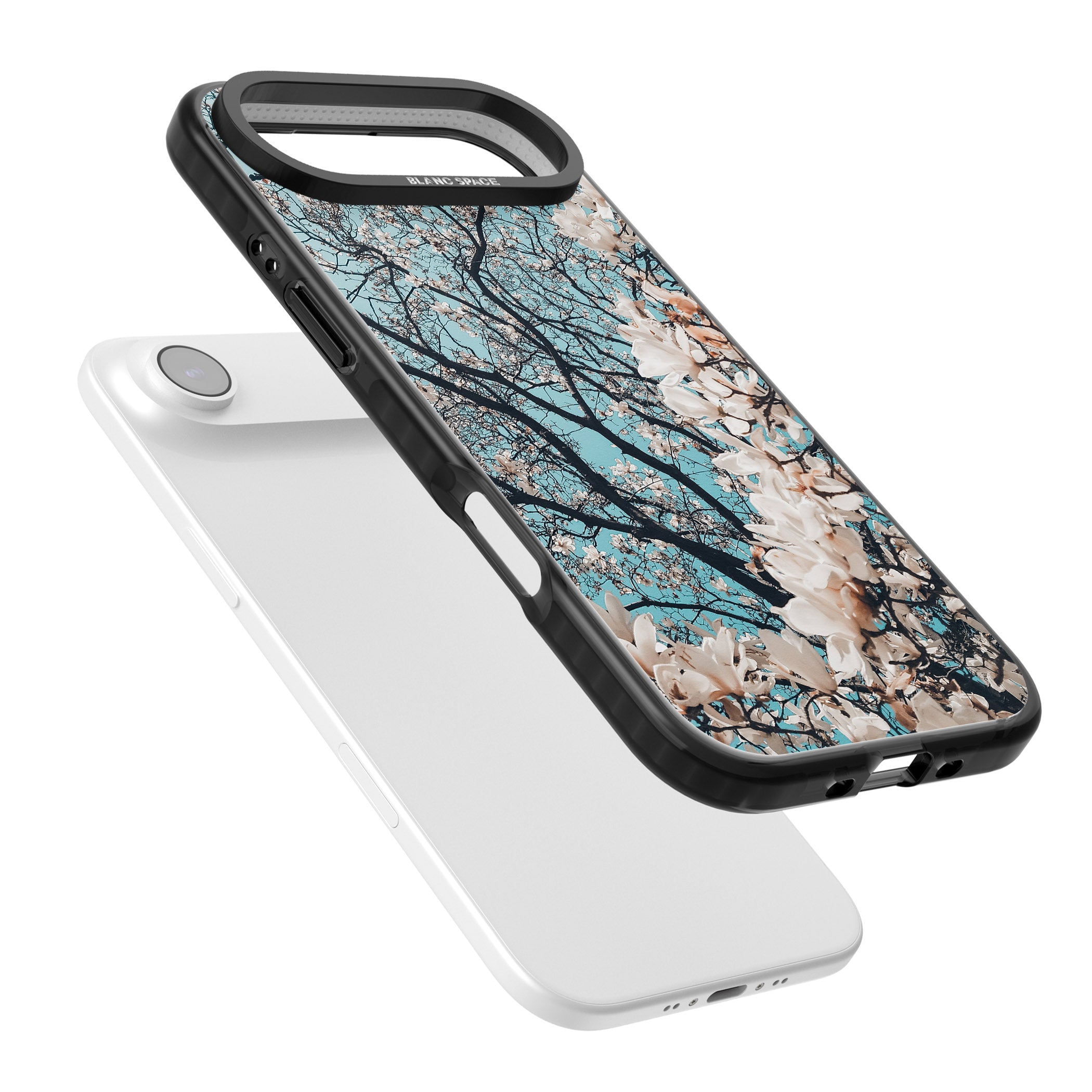 Magnolia Bloom iPhone 17 Air Impact Black Phone Case Colours