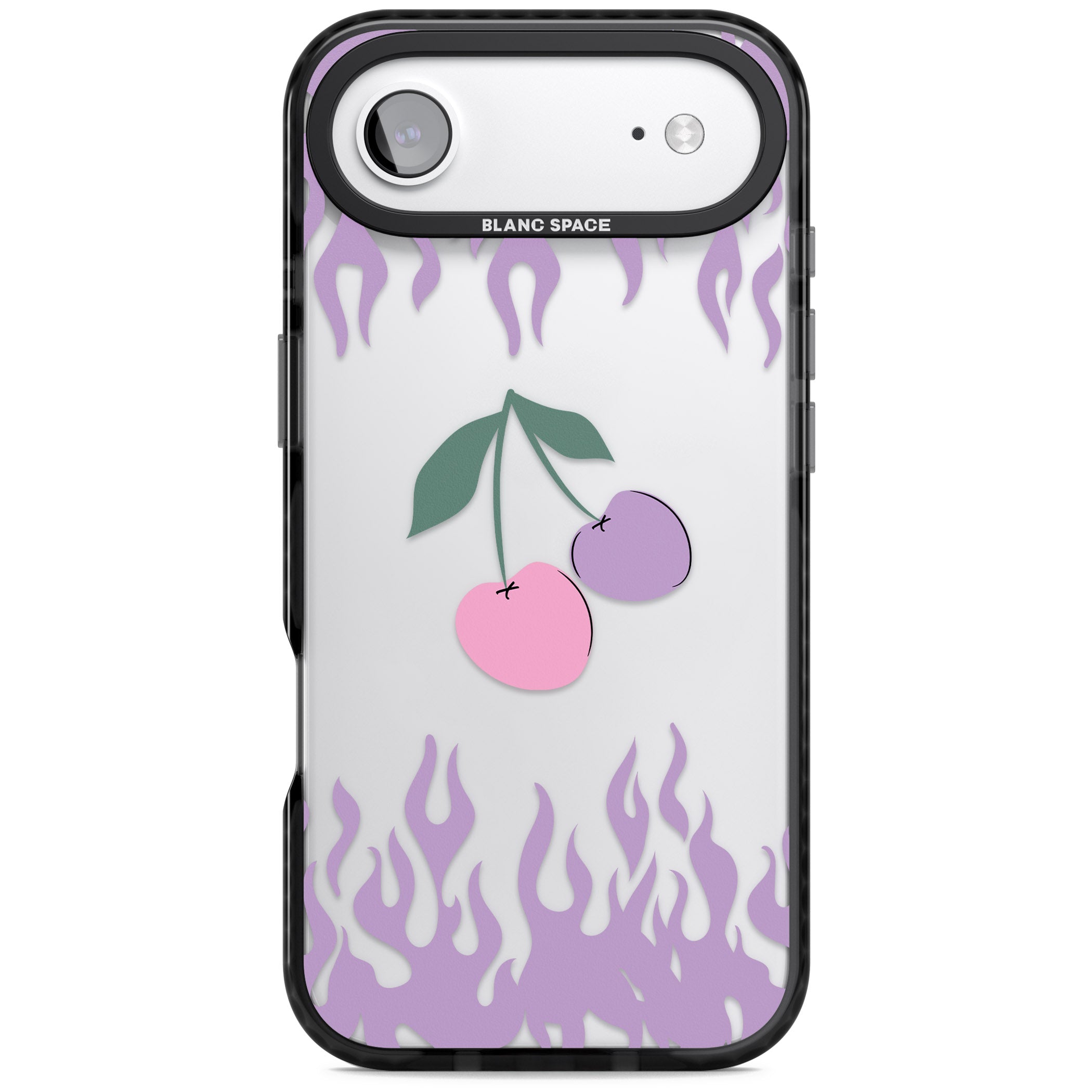 Cherries N' Flames iPhone 17 Air Impact Black Phone Case