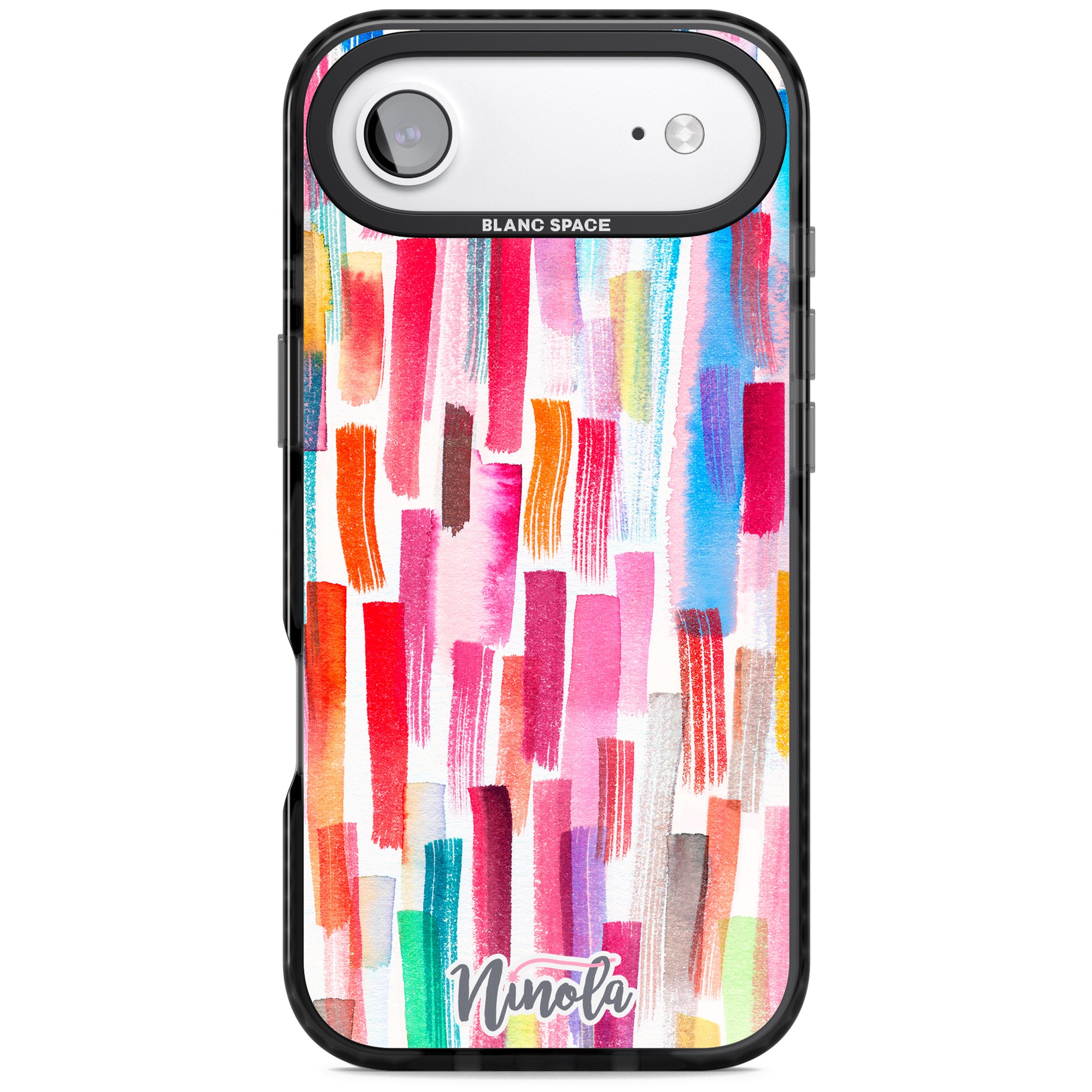 Colorful Brushstrokes iPhone 17 Air Impact Black Phone Case