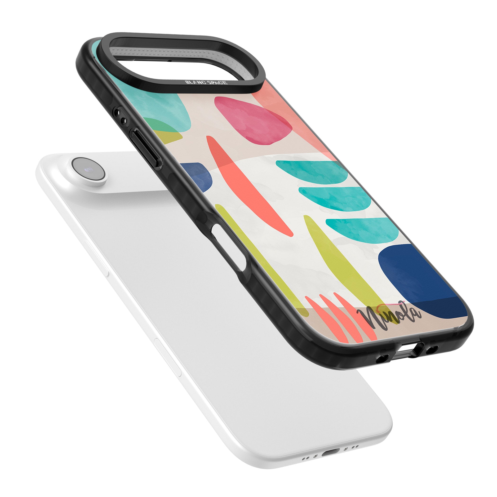 Bold Colorful Shapes iPhone 17 Air Impact Black Phone Case Colours