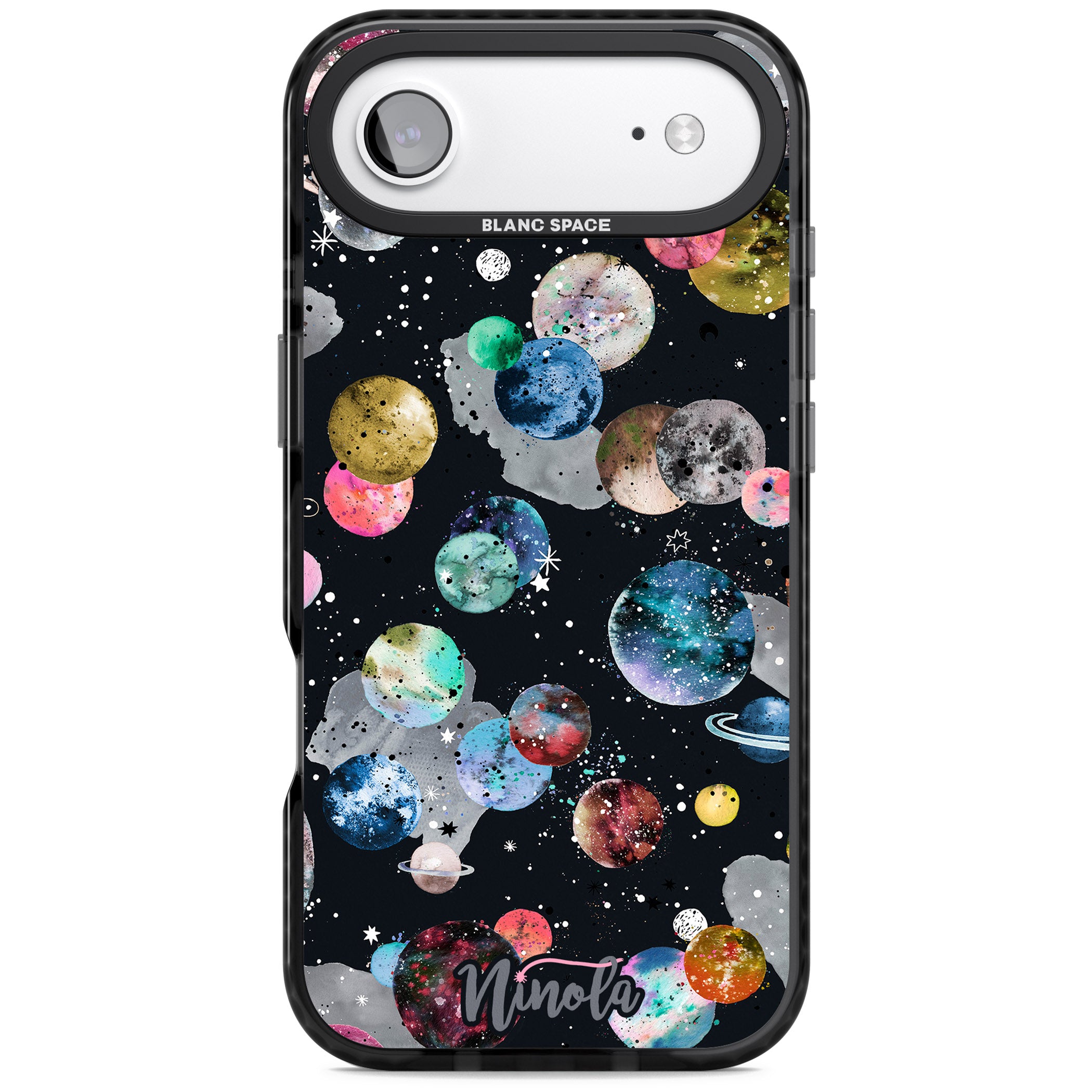 Cosmic Galaxy iPhone 17 Air Impact Black Phone Case