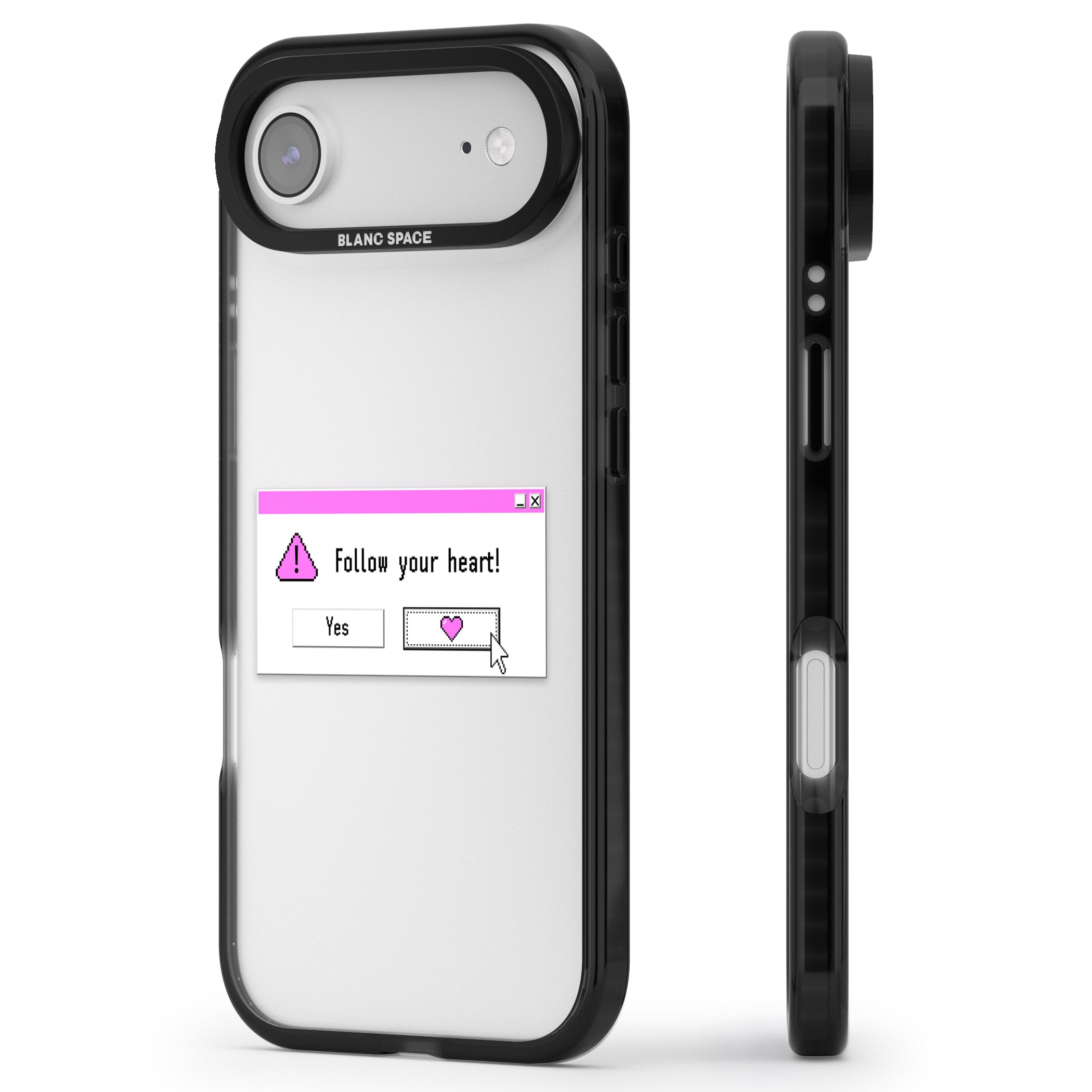 Follow Your Heart.Exe iPhone 17 Air Impact Black Phone Case Side Profile
