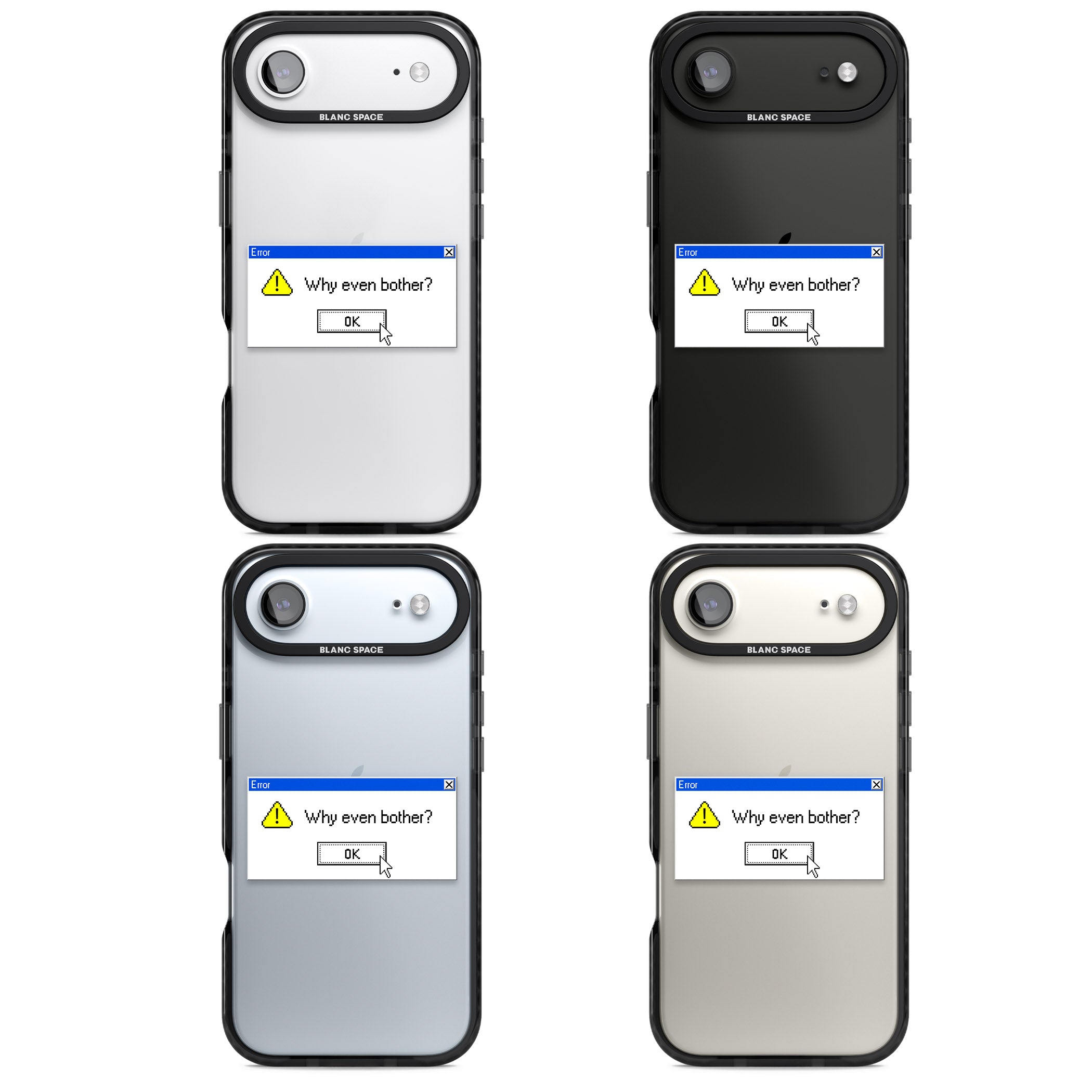 Why Even Bother Exe iPhone 17 Air Impact Black Phone Case APT Impact Protection